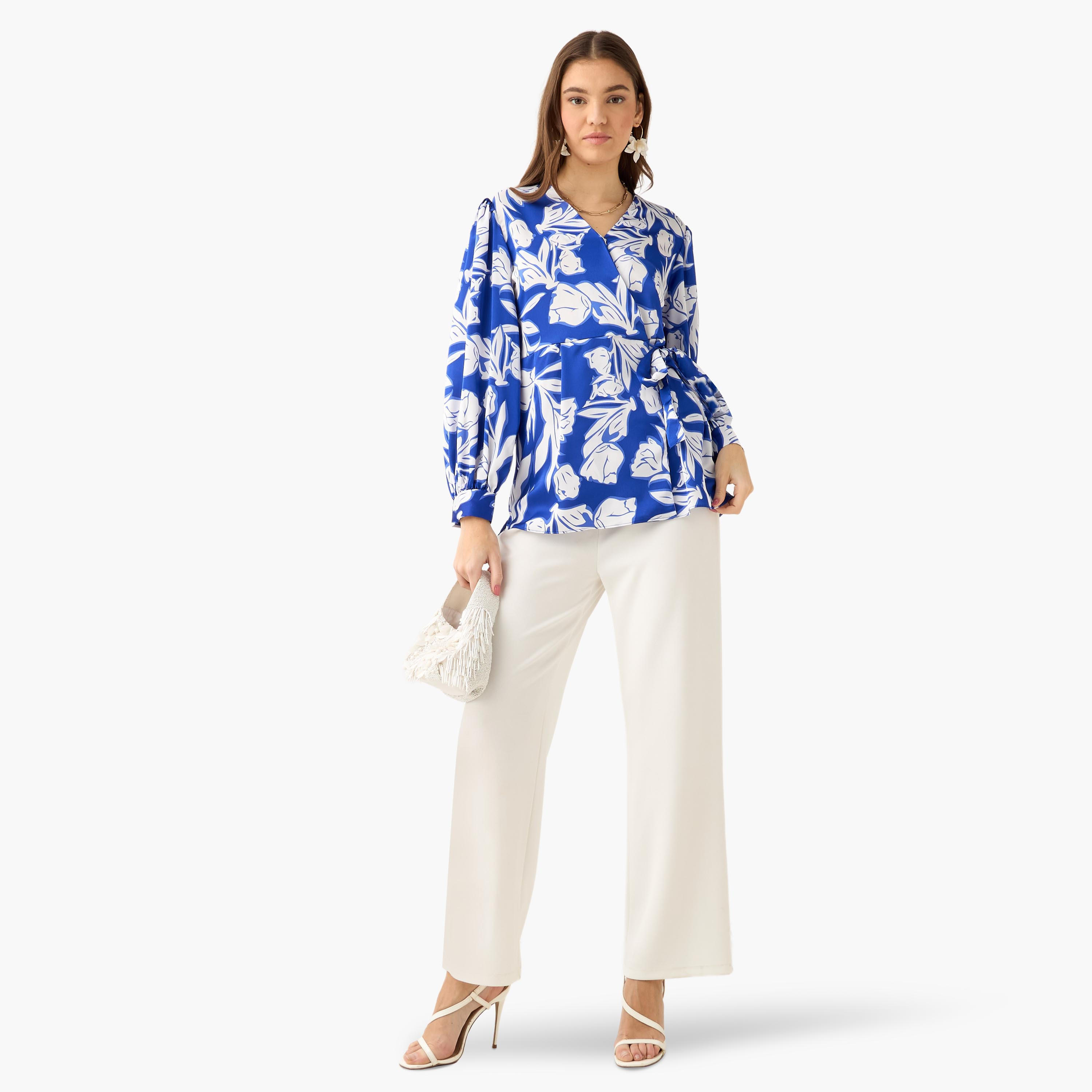 بلوزة ملفوفة بطبعات زهور من آيكونيك-women-clothing-shirtsandblouses-blouses-image-3