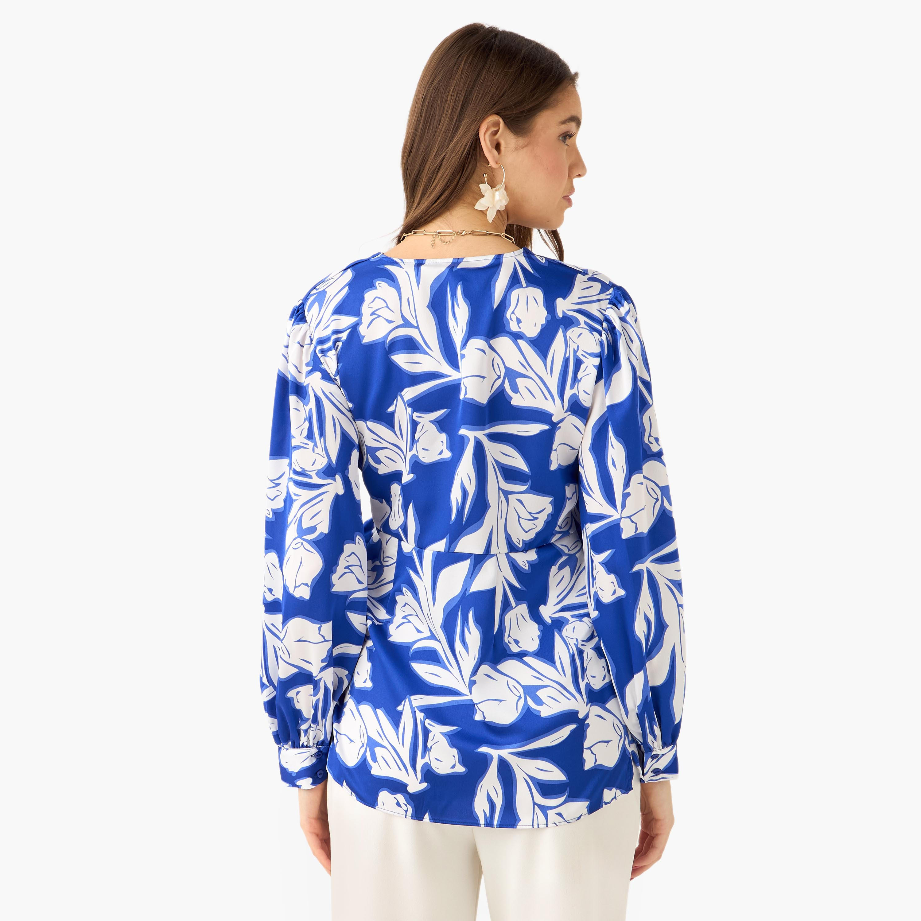 Iconic Wrap Top with Floral Print-women-clothing-shirtsandblouses-blouses-image-4
