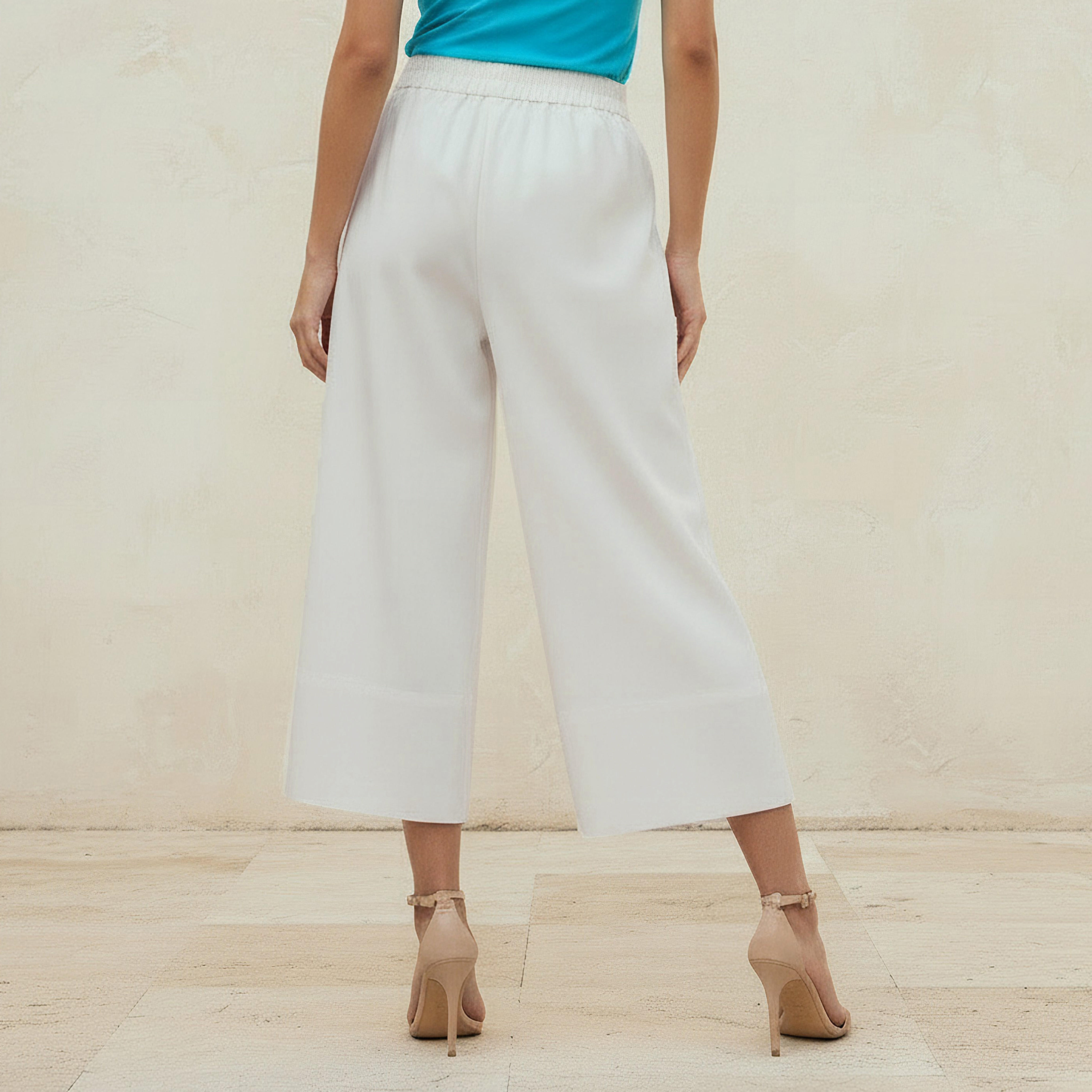 Iconic Wide Leg Pleated Formal Wide Leg Cullotes-women-clothing-bottoms-trousers-image-4