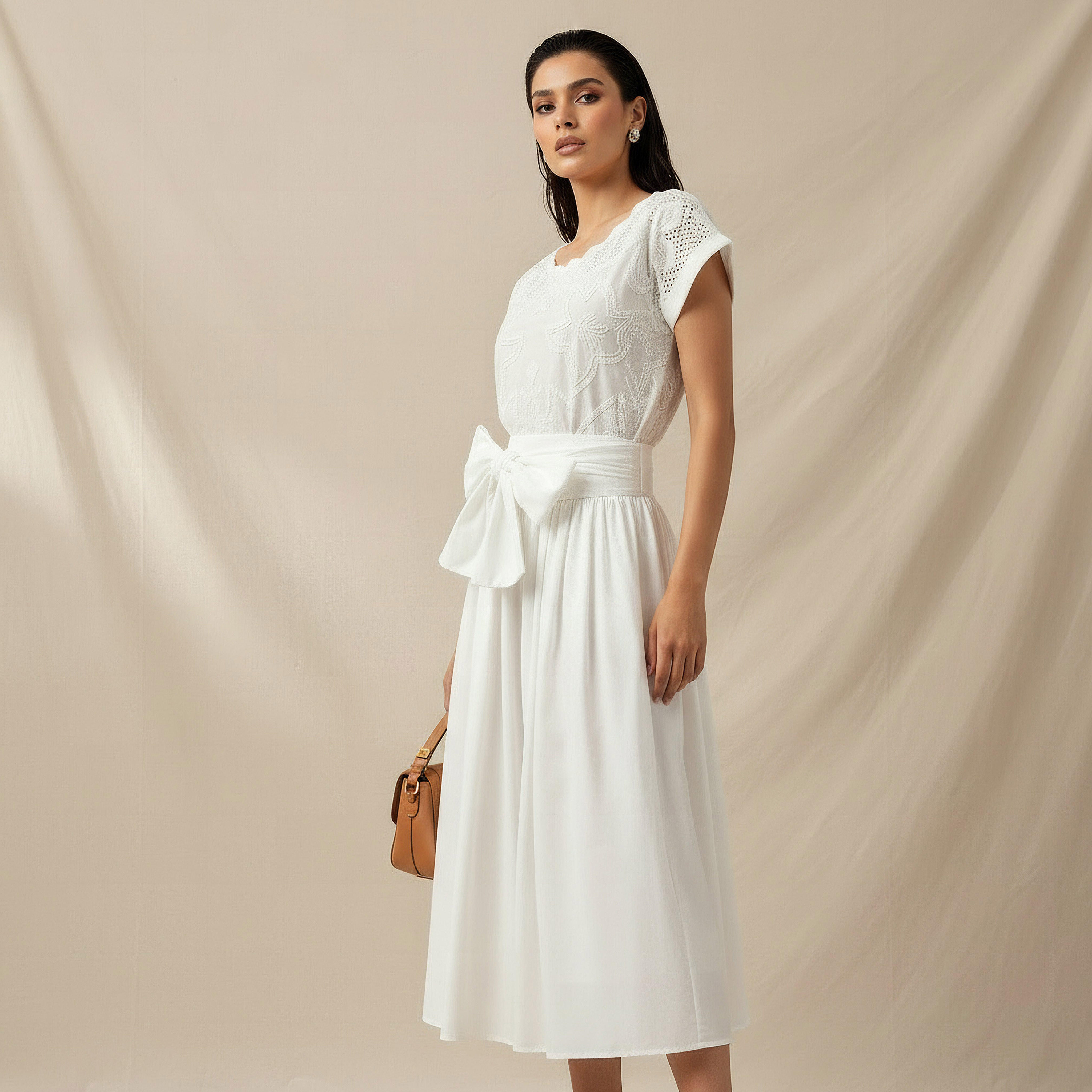 تنورة ميدي إيه لاين بأريطة من آيكونيك-women-clothing-bottoms-skirts-image-1
