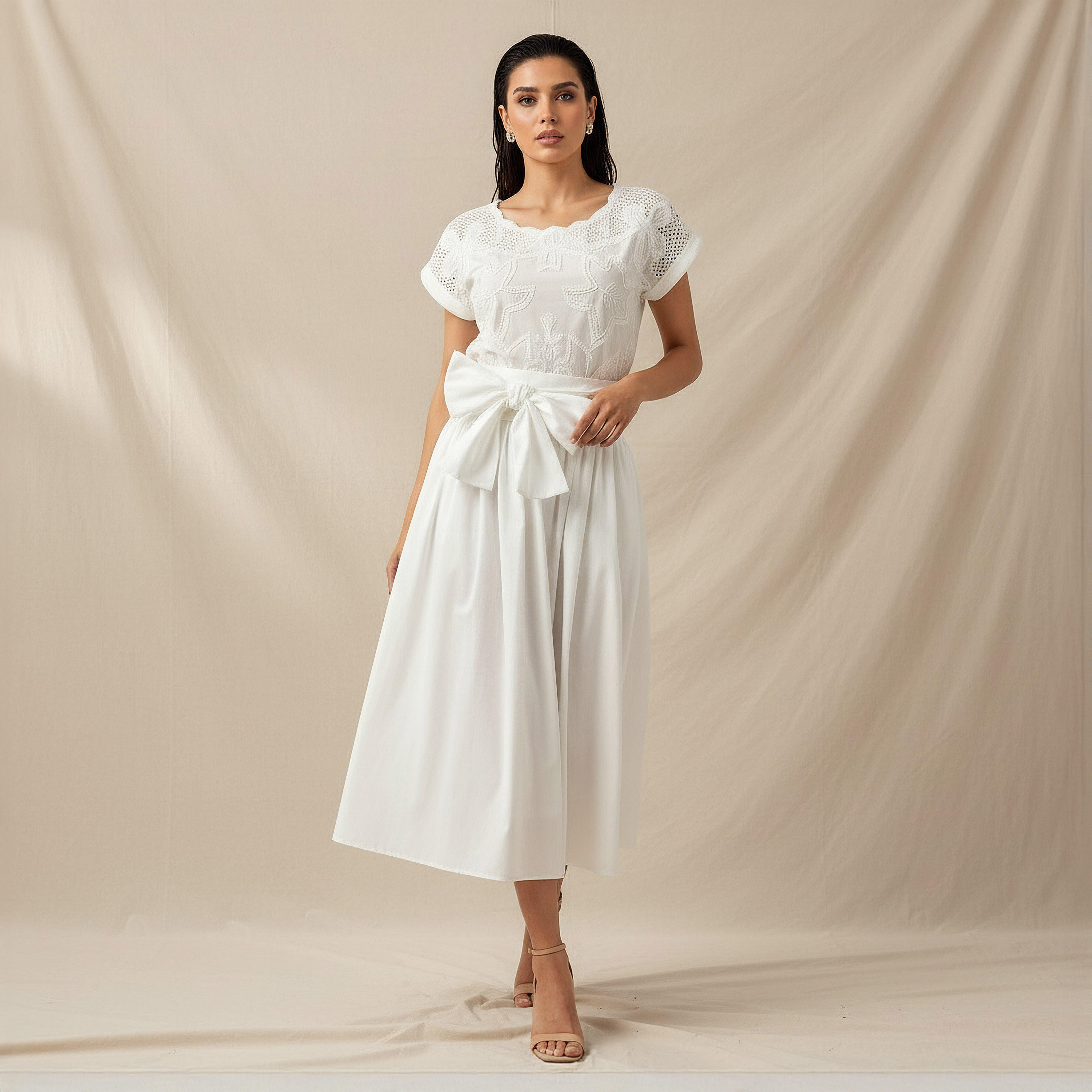 Iconic Midi A-line Skirt with Tie-Up-women-clothing-bottoms-skirts-image-2
