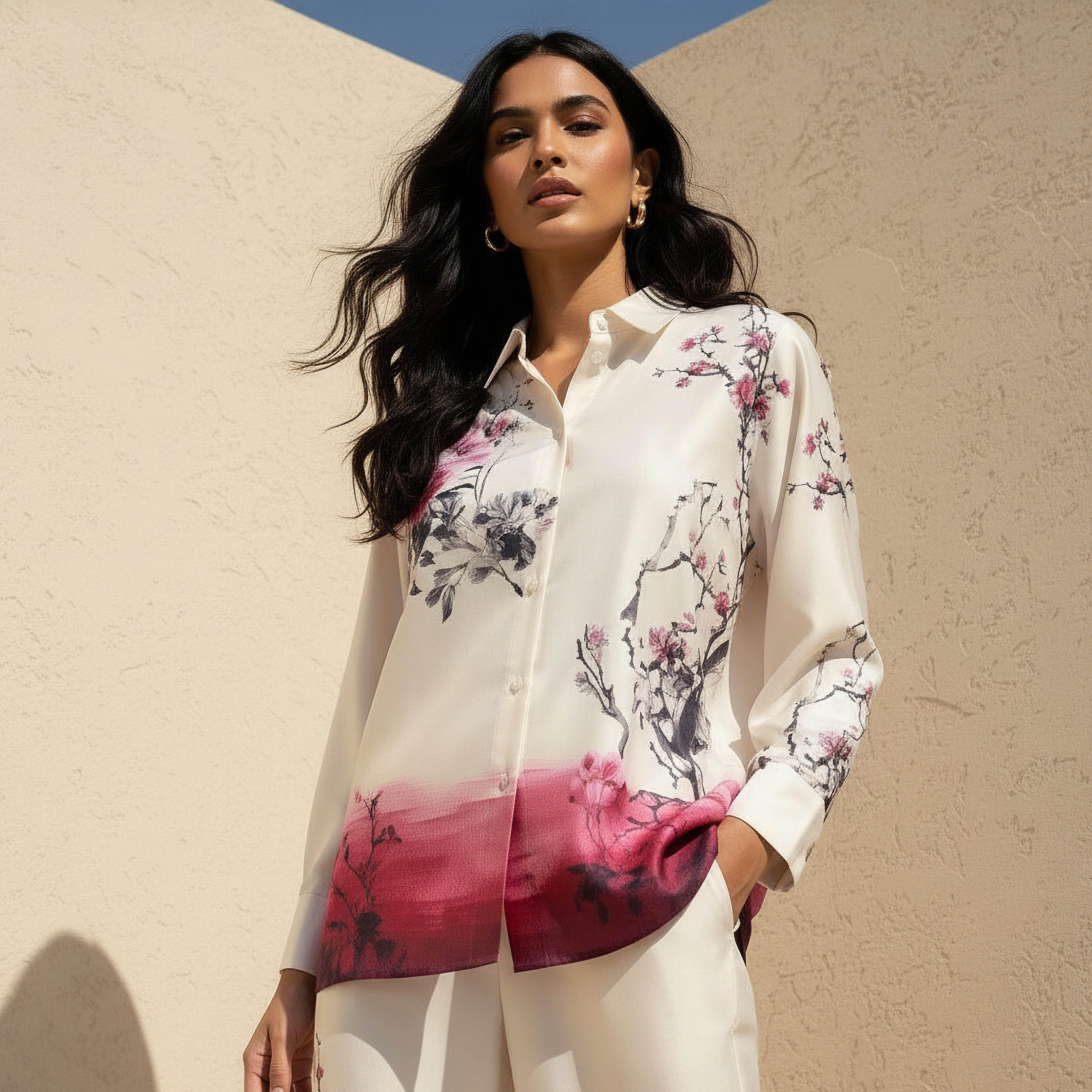 Iconic Regular Fit Shirt with Floral Print-women-clothing-shirtsandblouses-shirts-image-1