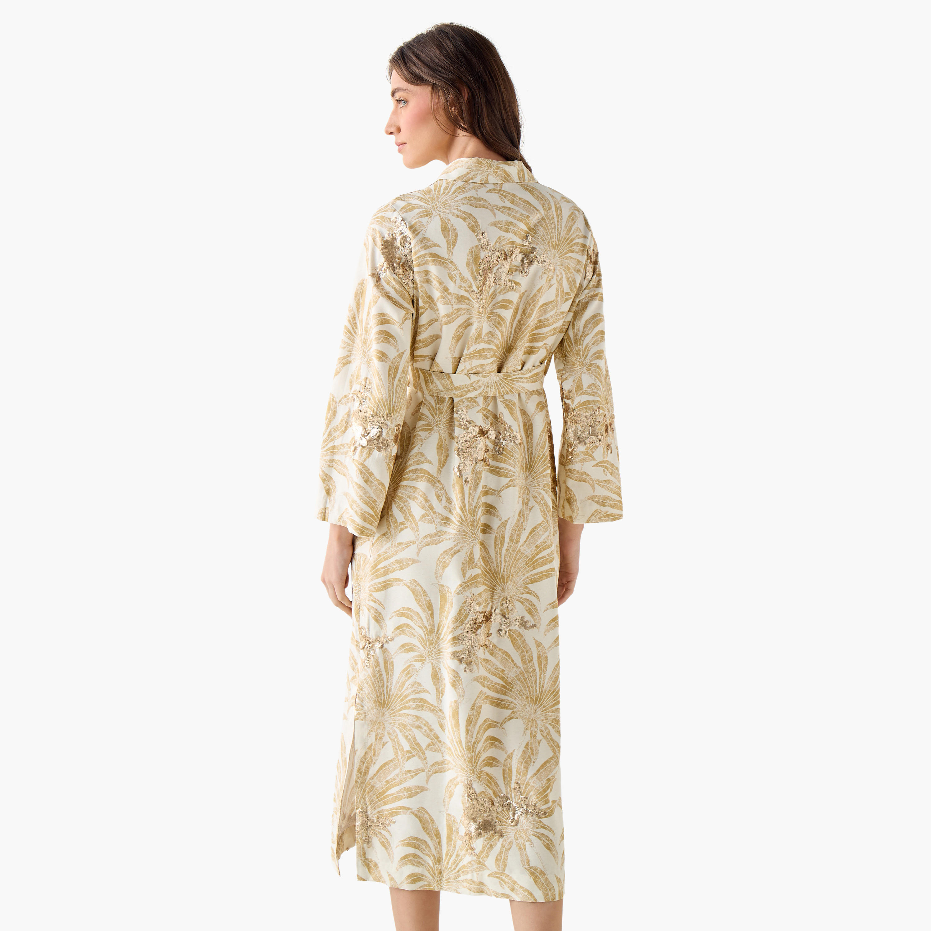 Iconic Printed Women Linen Blend Shirt Dress with Tie-Up Belt-women-clothing-dresses-image-5