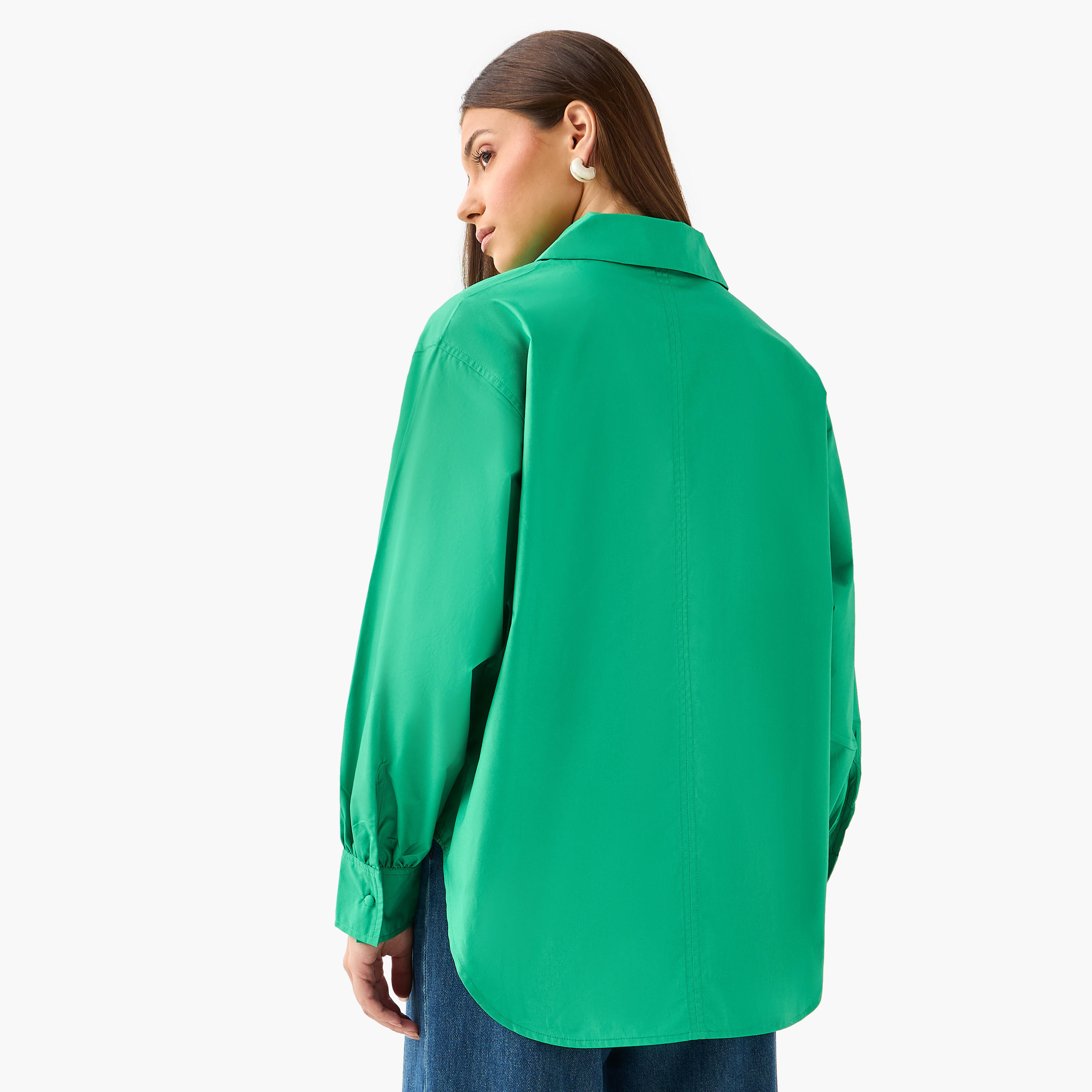 قميص قطن مريح بأربطة من أيكونيك-women-clothing-shirtsandblouses-shirts-image-4