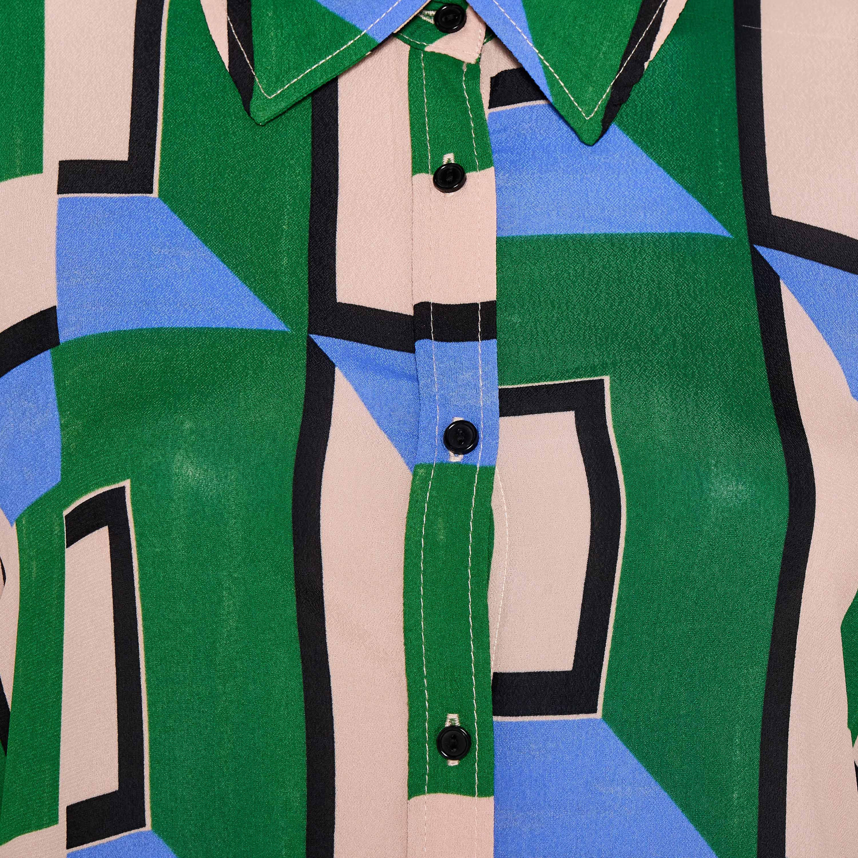 Iconic Midi Viscose Shirt Dress with Geometric Print-women-clothing-dresses-image-2