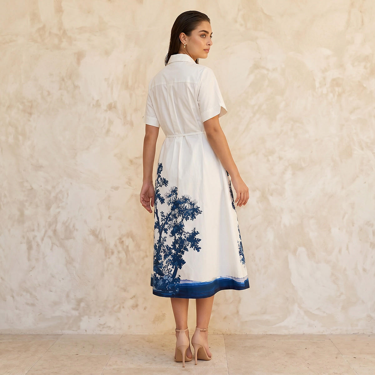 Iconic Printed Women Shirt Dress with Tie-Up Belt-women-clothing-dresses-image-3