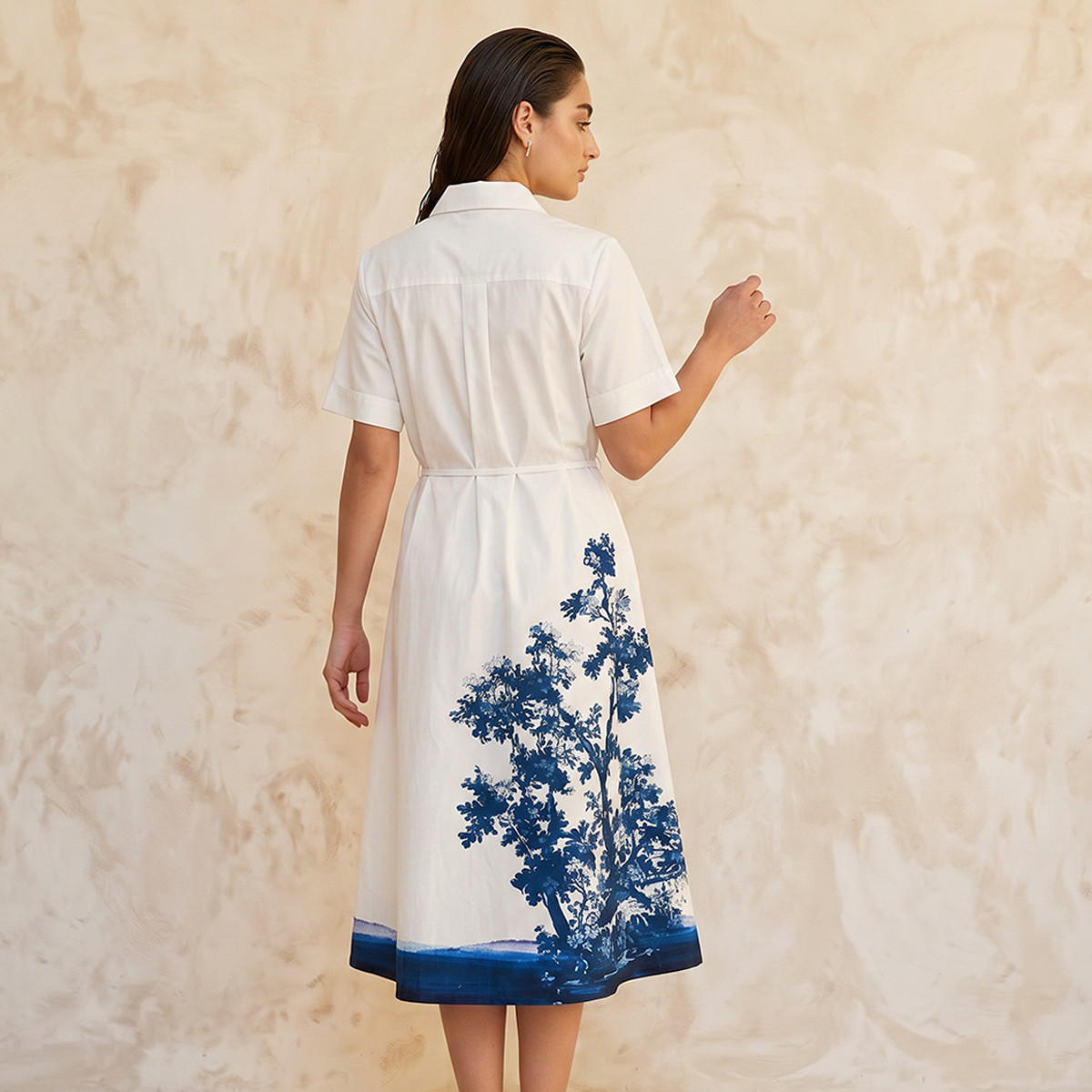 Iconic Printed Women Shirt Dress with Tie-Up Belt-women-clothing-dresses-image-4