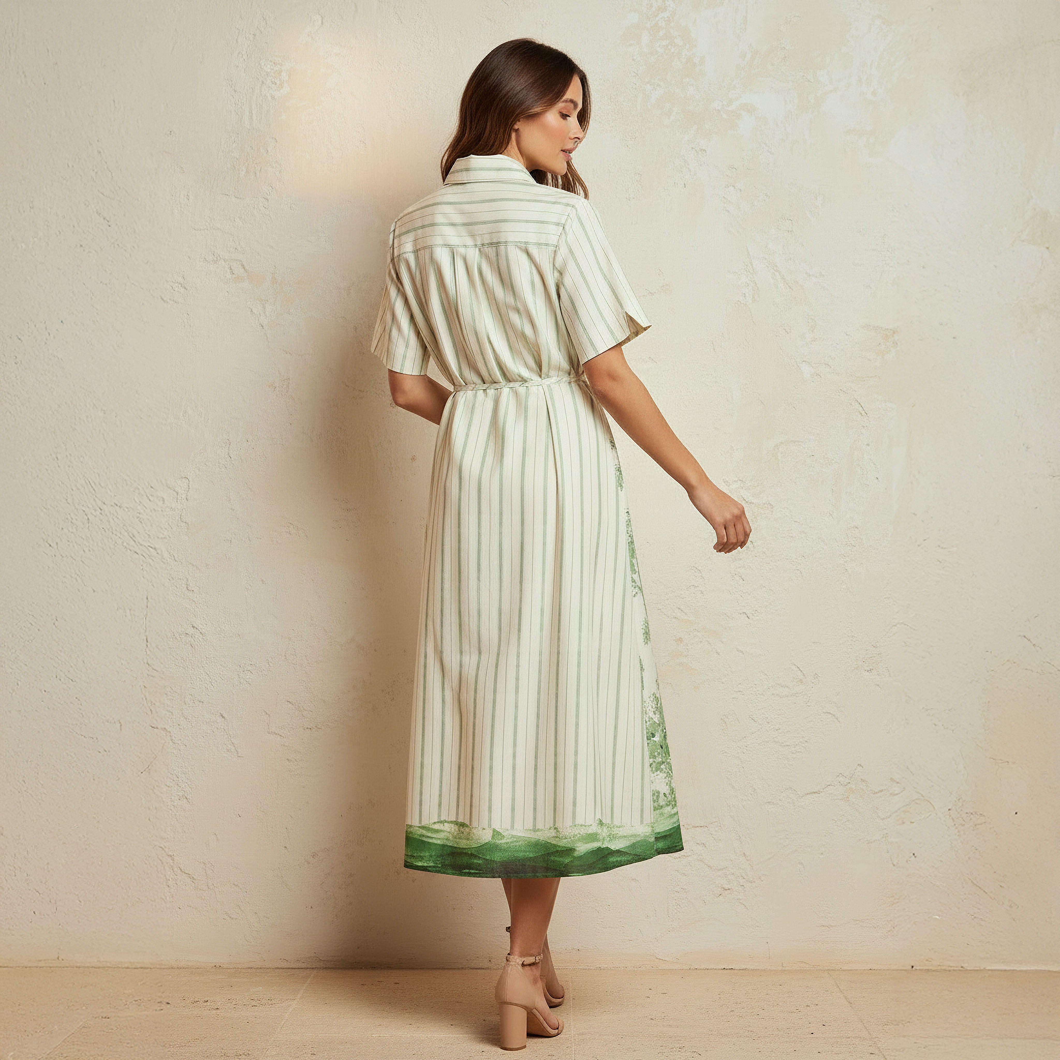 فستان قميص بحزام رباط وطبعات من آيكونيك-women-clothing-dresses-image-4