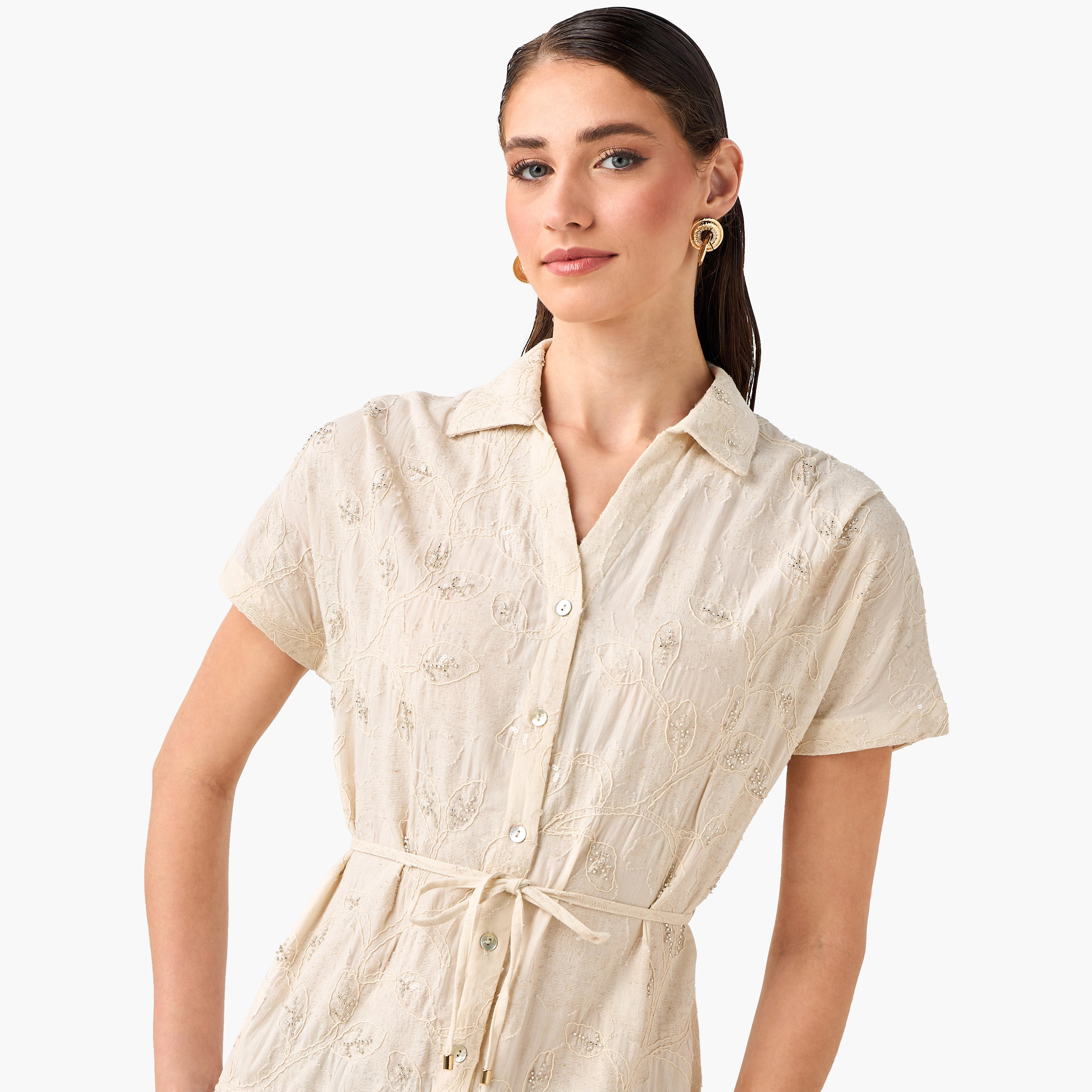 Belted Midi Shirt Dress with Embroidered Design-women-clothing-dresses-image-7