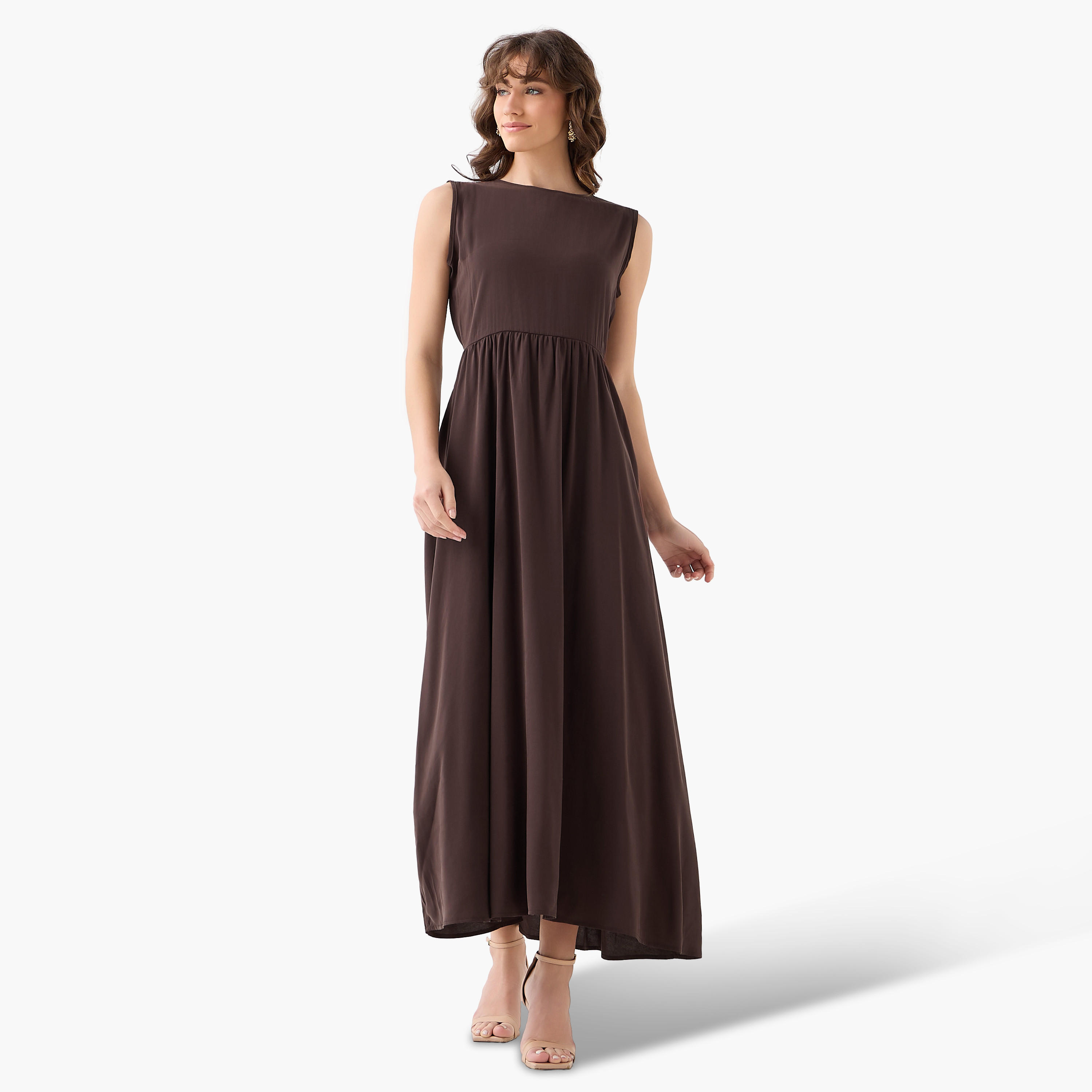 Iconic Layered Maxi Wrap Dress with Button Detail-women-clothing-dresses-image-4