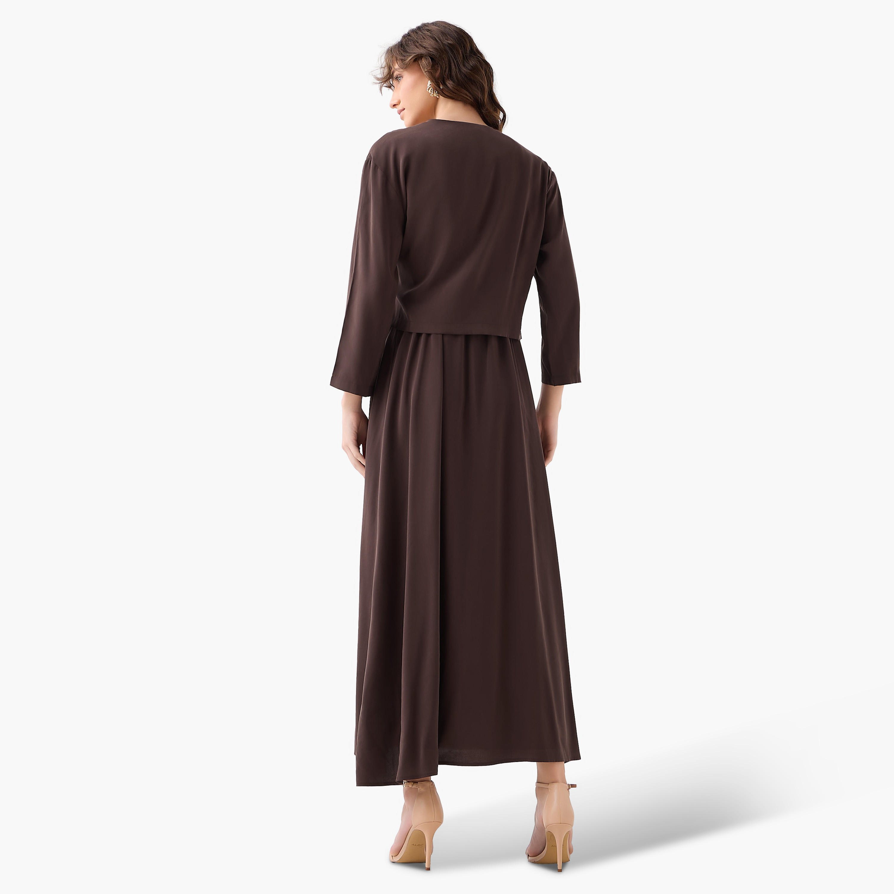 فستان ماكسي طبقات ملفوف بتفاصيل زر من آيكونيك-women-clothing-dresses-image-6