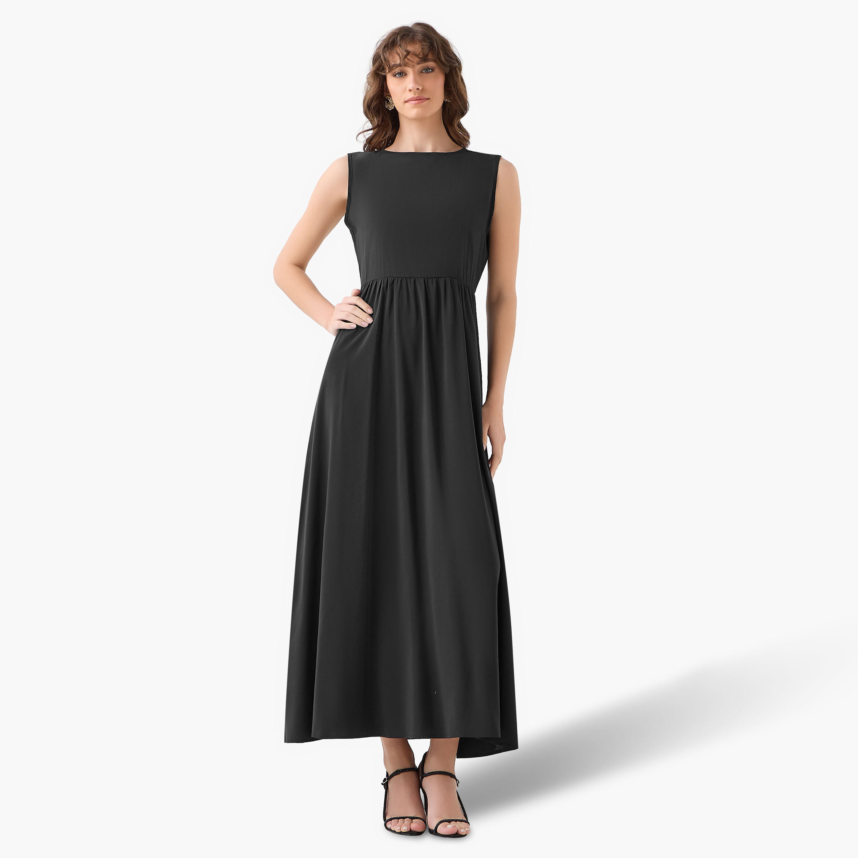 فستان ماكسي طبقات ملفوف بتفاصيل زر من آيكونيك-women-clothing-dresses-image-4