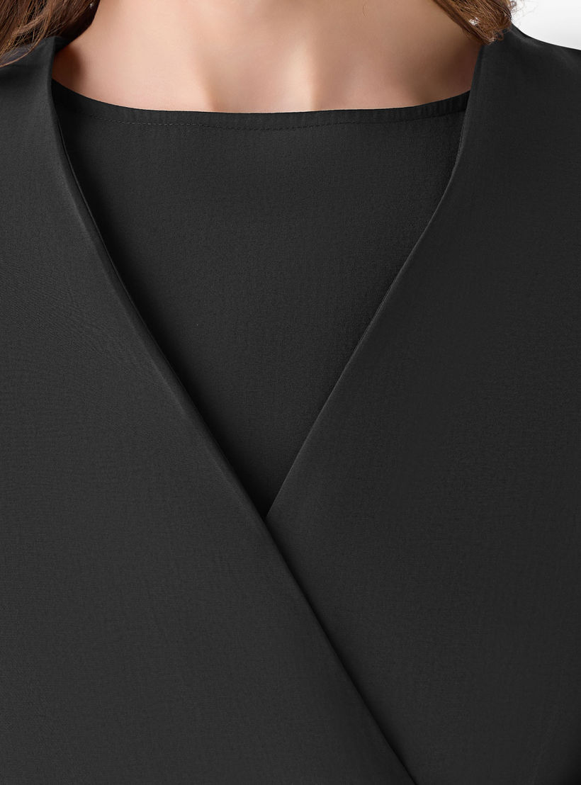 فستان ماكسي طبقات ملفوف بتفاصيل زر من آيكونيك-women-clothing-dresses-image-5