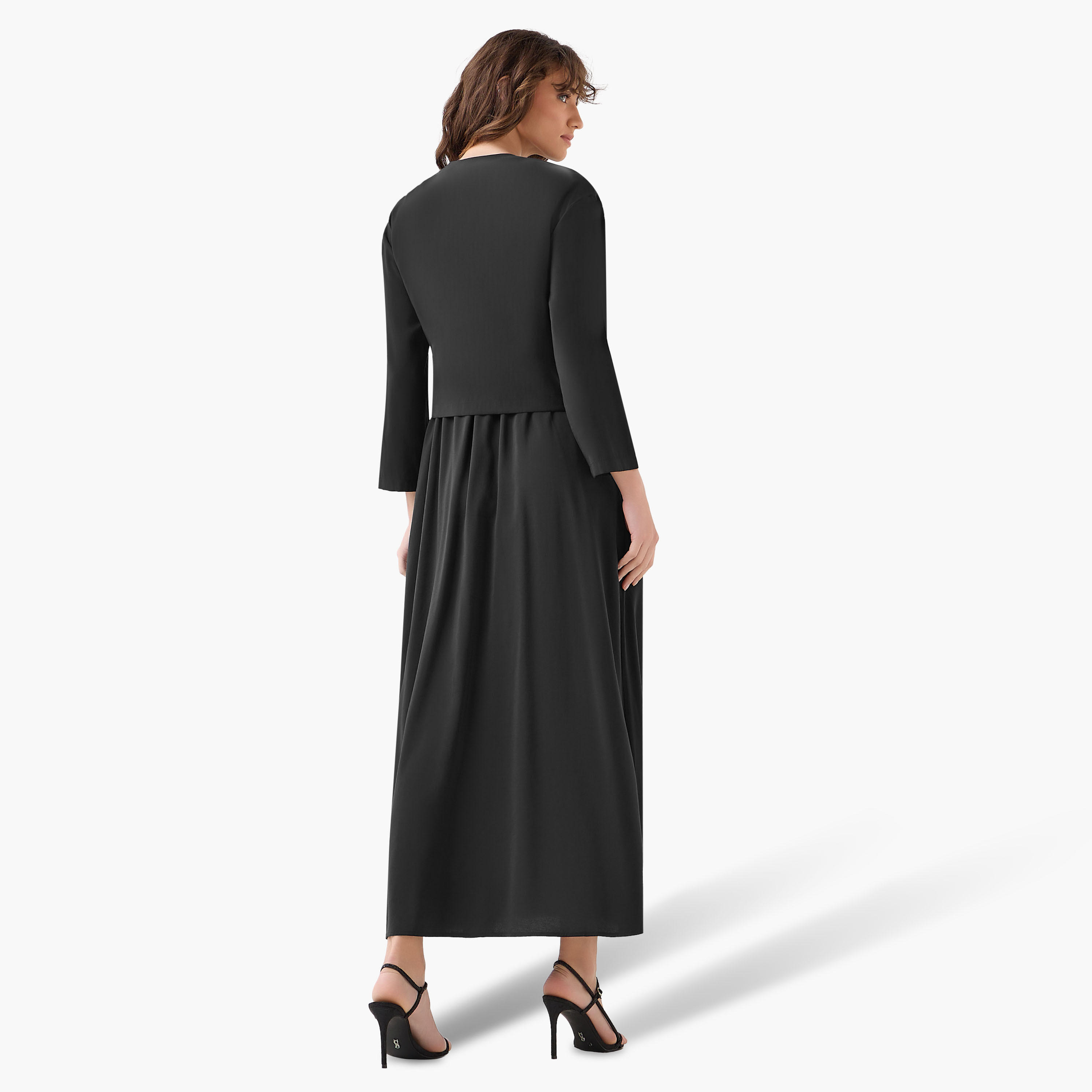 فستان ماكسي طبقات ملفوف بتفاصيل زر من آيكونيك-women-clothing-dresses-image-6