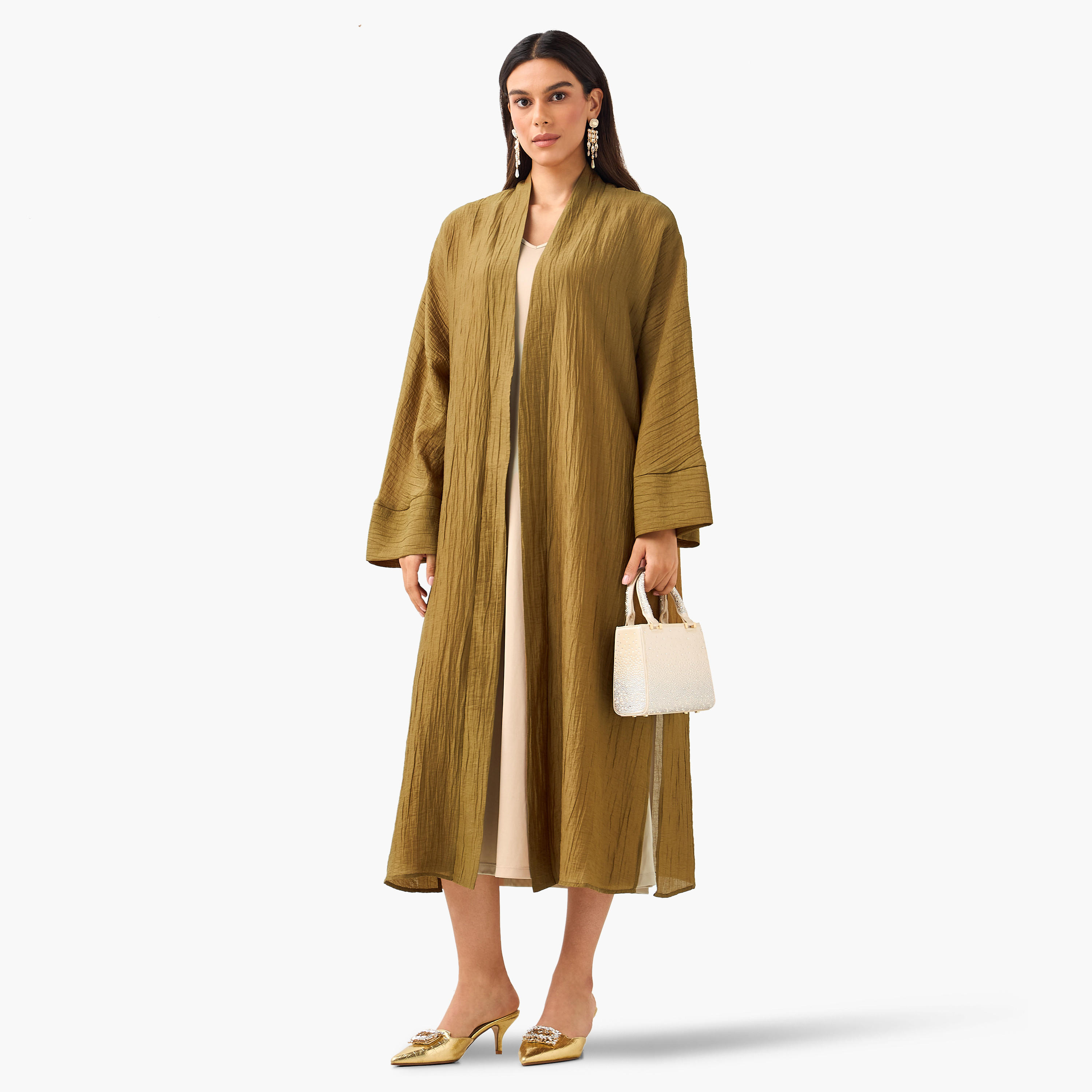 Iconic Relaxed Fit Longline Shrug with Pocket-women-clothing-coordsets-image-4