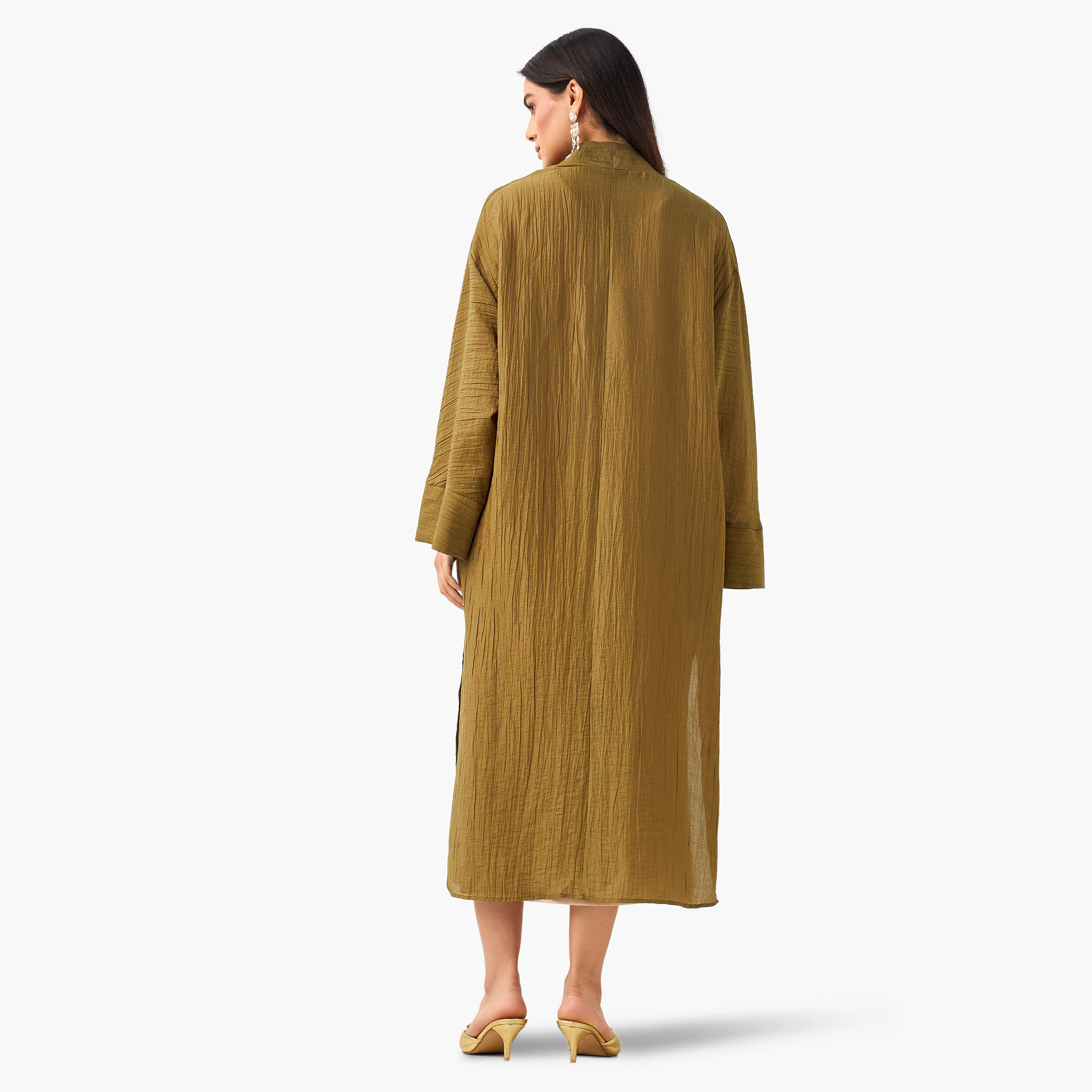Iconic Relaxed Fit Longline Shrug with Pocket-women-clothing-coordsets-image-5