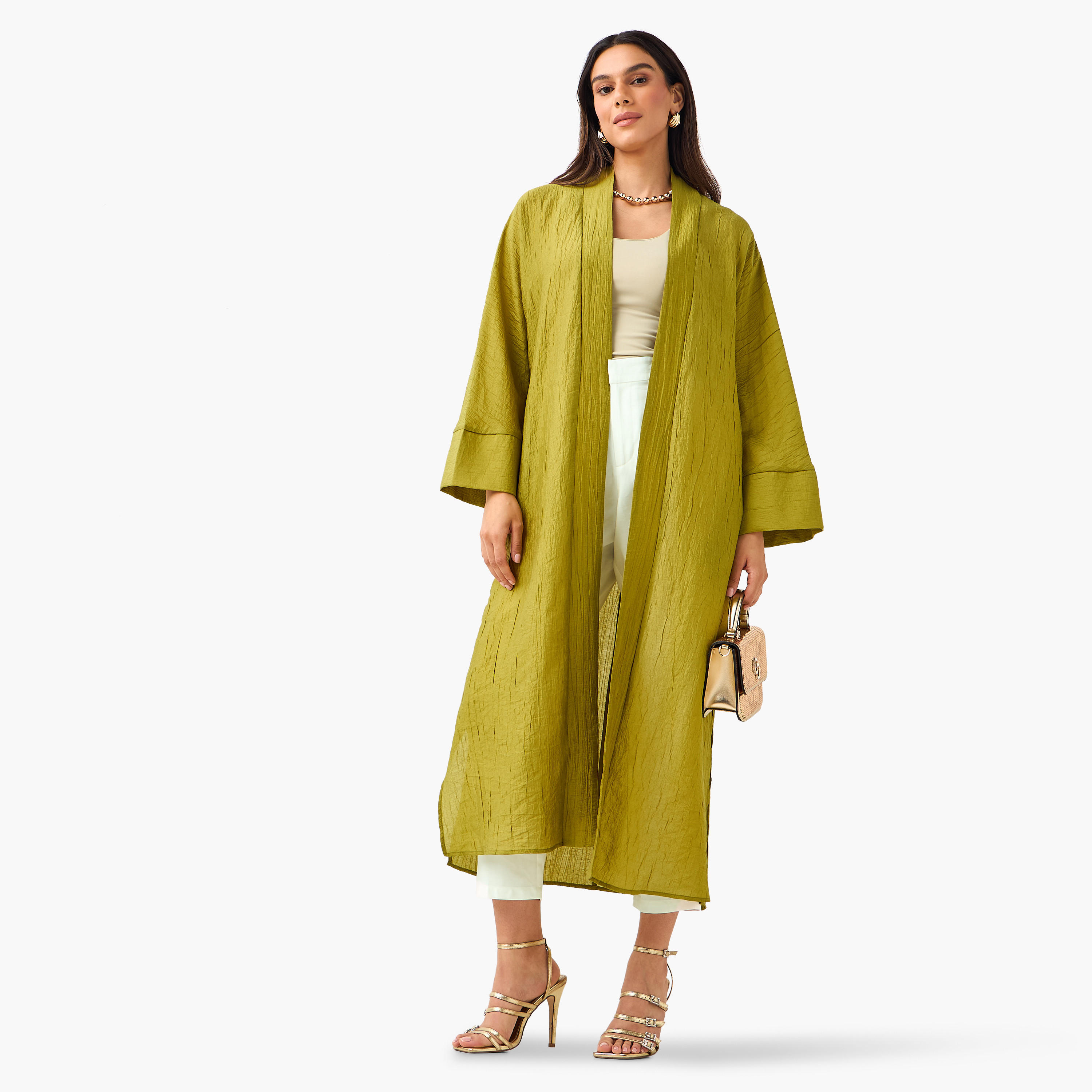 Iconic Relaxed Fit Longline Shrug with Pocket-women-clothing-coordsets-image-4