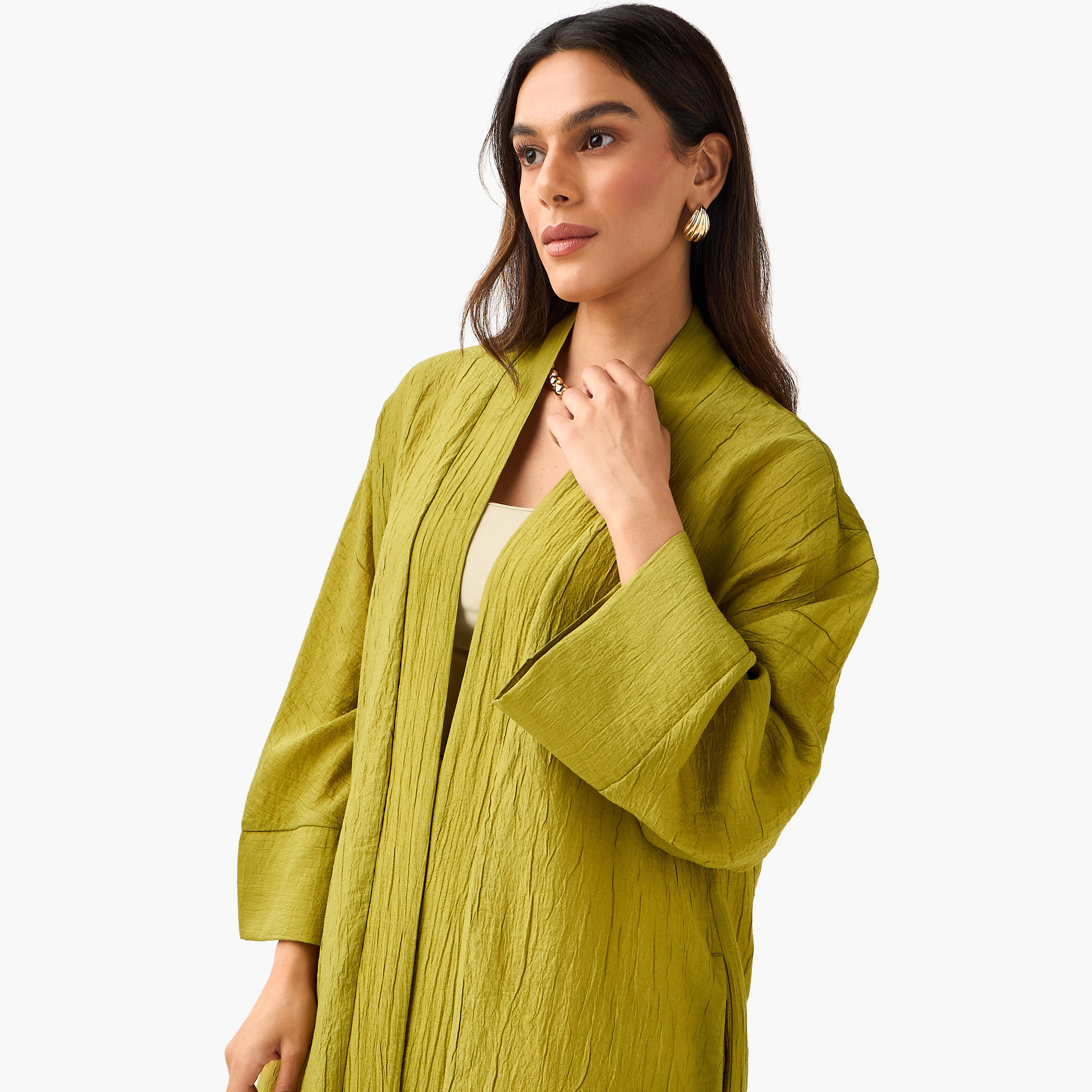 Iconic Relaxed Fit Longline Shrug with Pocket-women-clothing-coordsets-image-6