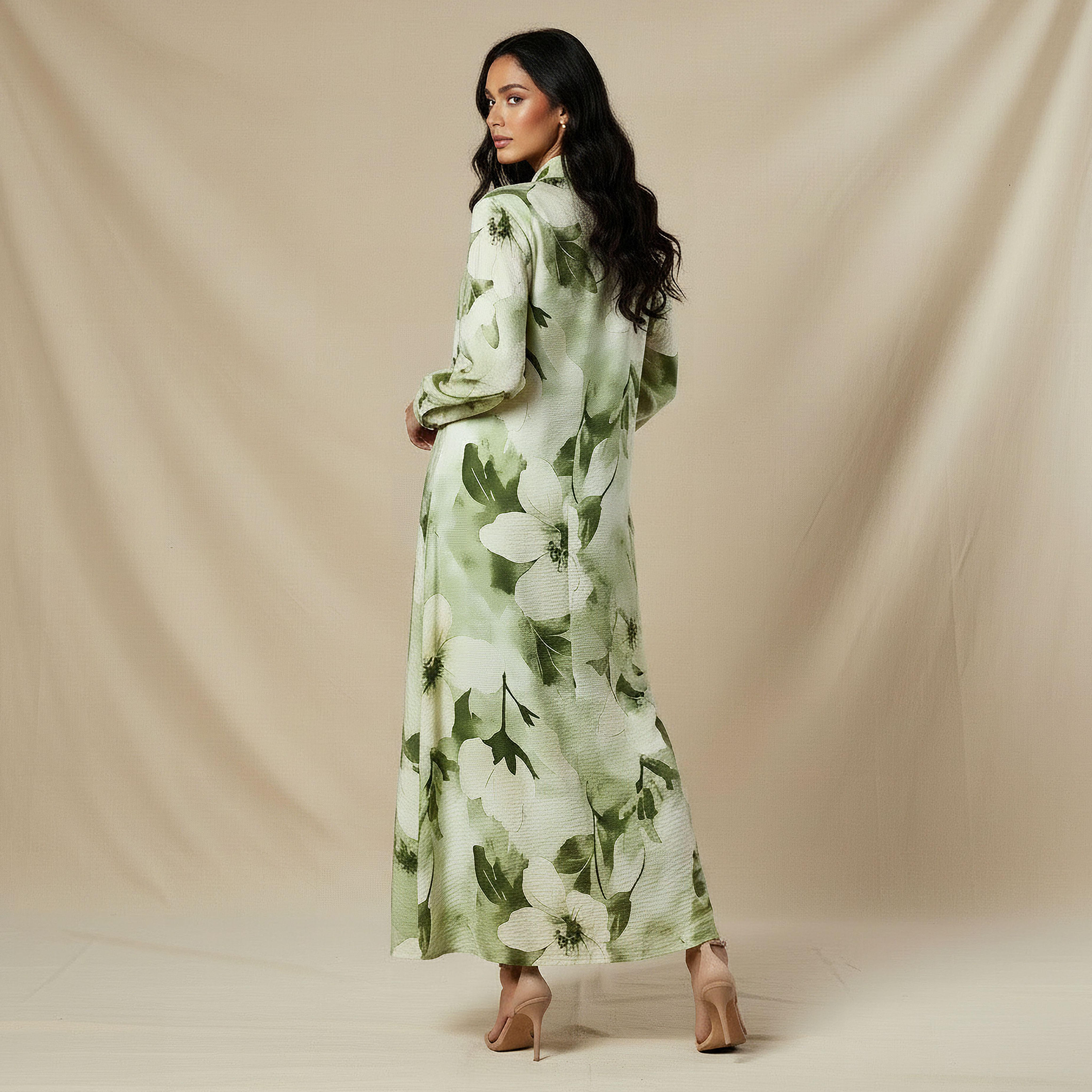 Iconic Trapeze Midi Dress with Floral Print-women-clothing-dresses-image-3