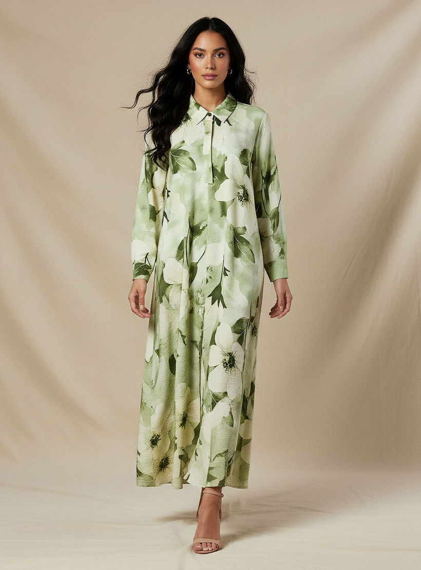 Iconic Trapeze Midi Dress with Floral Print-women-clothing-dresses-image-5