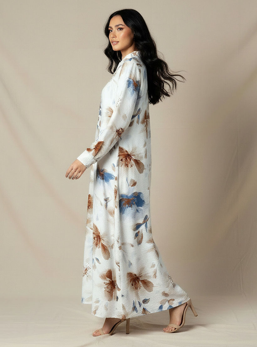 فستان ميدي ترابيز بطبعات من آيكونيك-women-clothing-dresses-image-2