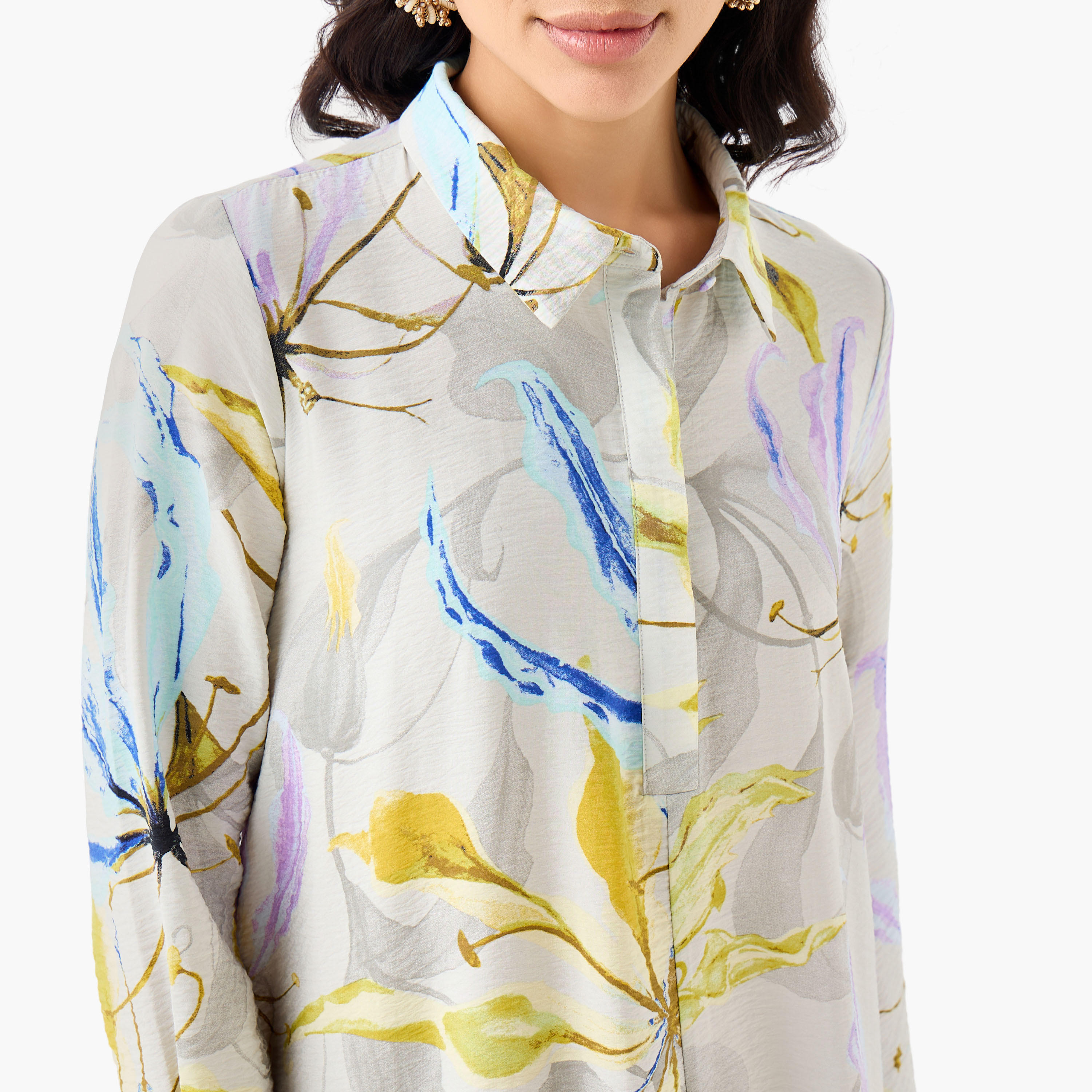 Iconic Trapeze Midi Dress with Floral Print-women-clothing-dresses-image-6
