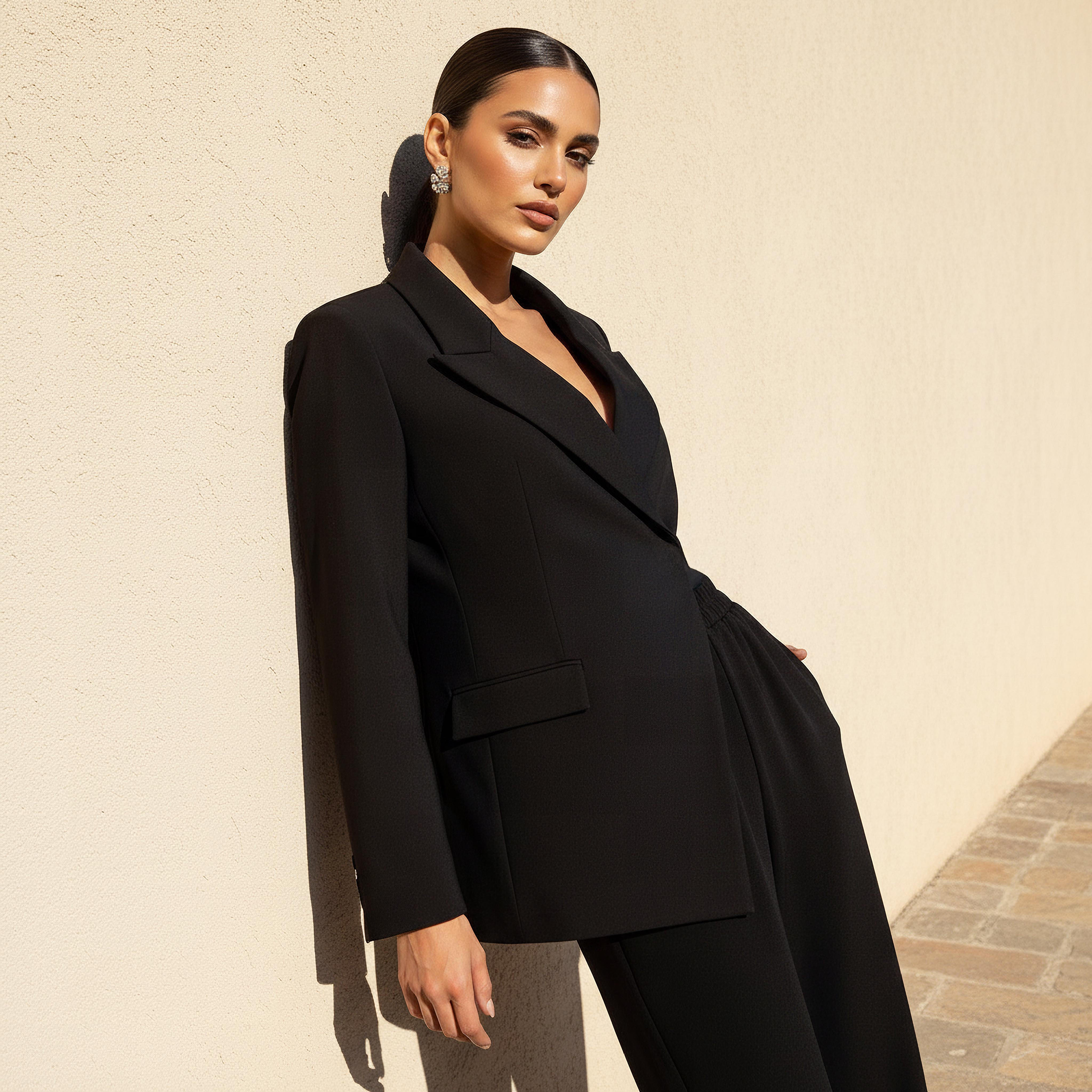 Iconic Oversized Blazer with Button Closure-women-clothing-coordsets-image-2