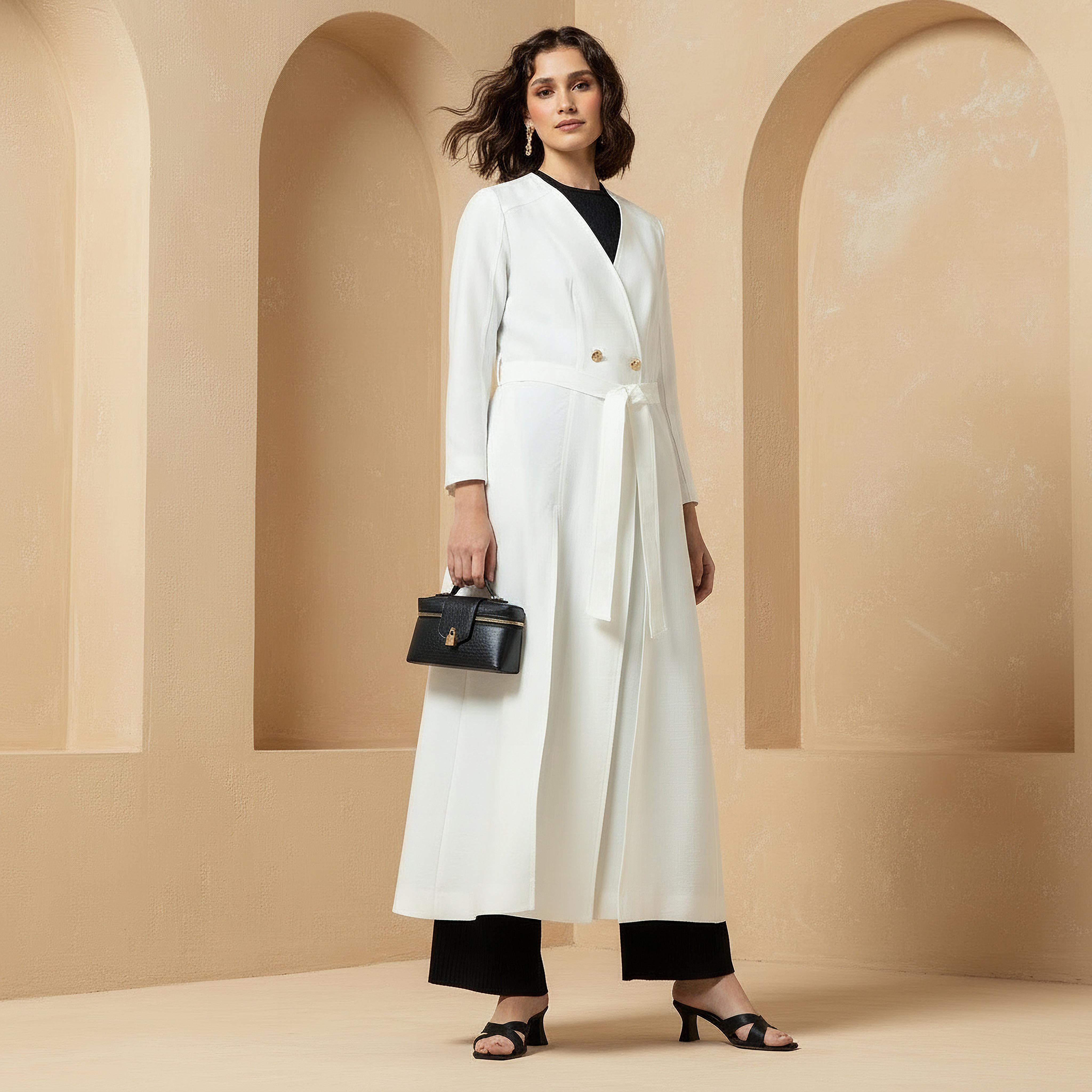 جاكيت داستر طويل من مزيج الكتان مع حزام من آيكونيك-women-winterwear-coatsandjackets-jackets-image-6