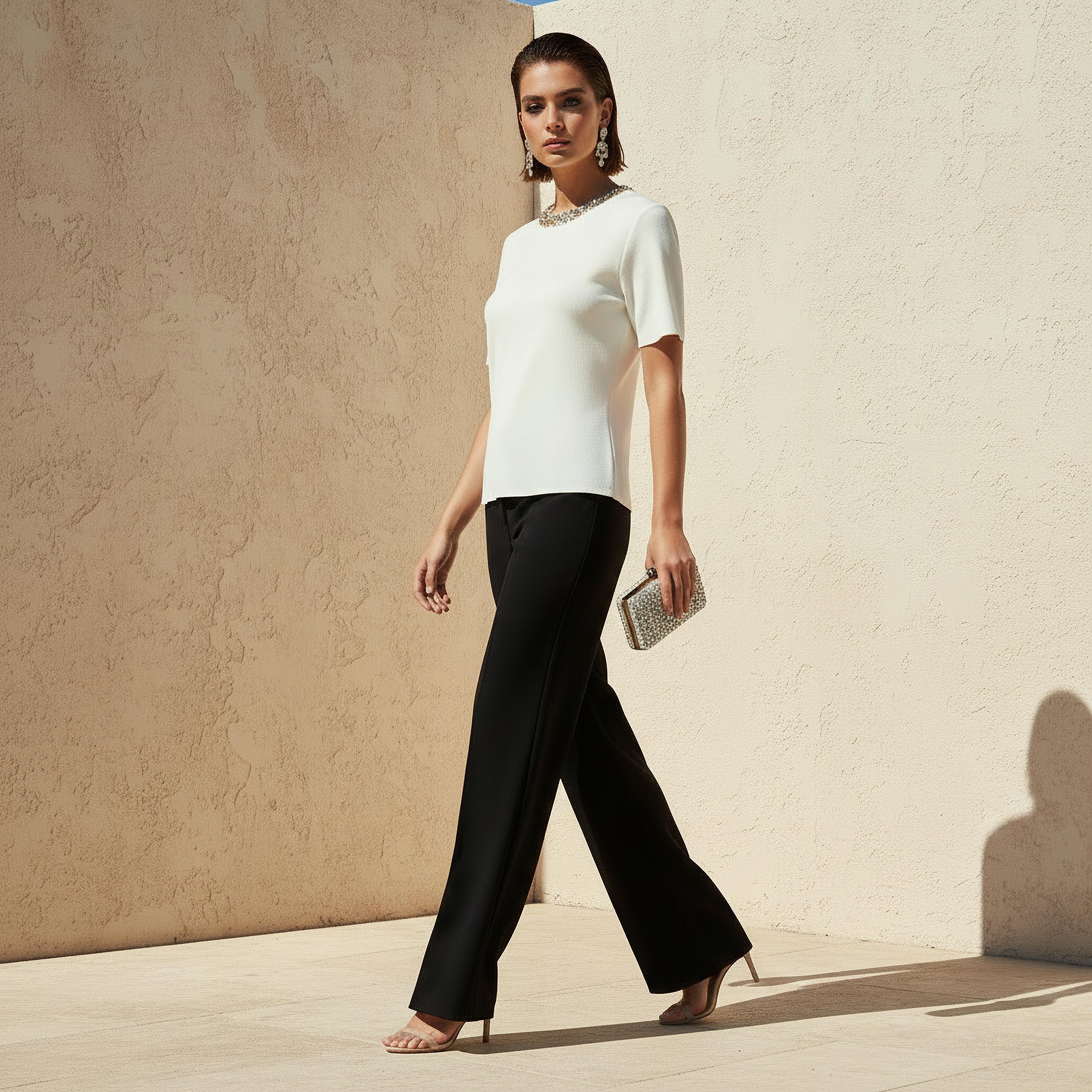 Iconic Regular Fit Peplum Top with Embellished Detail-women-clothing-coordsets-image-4