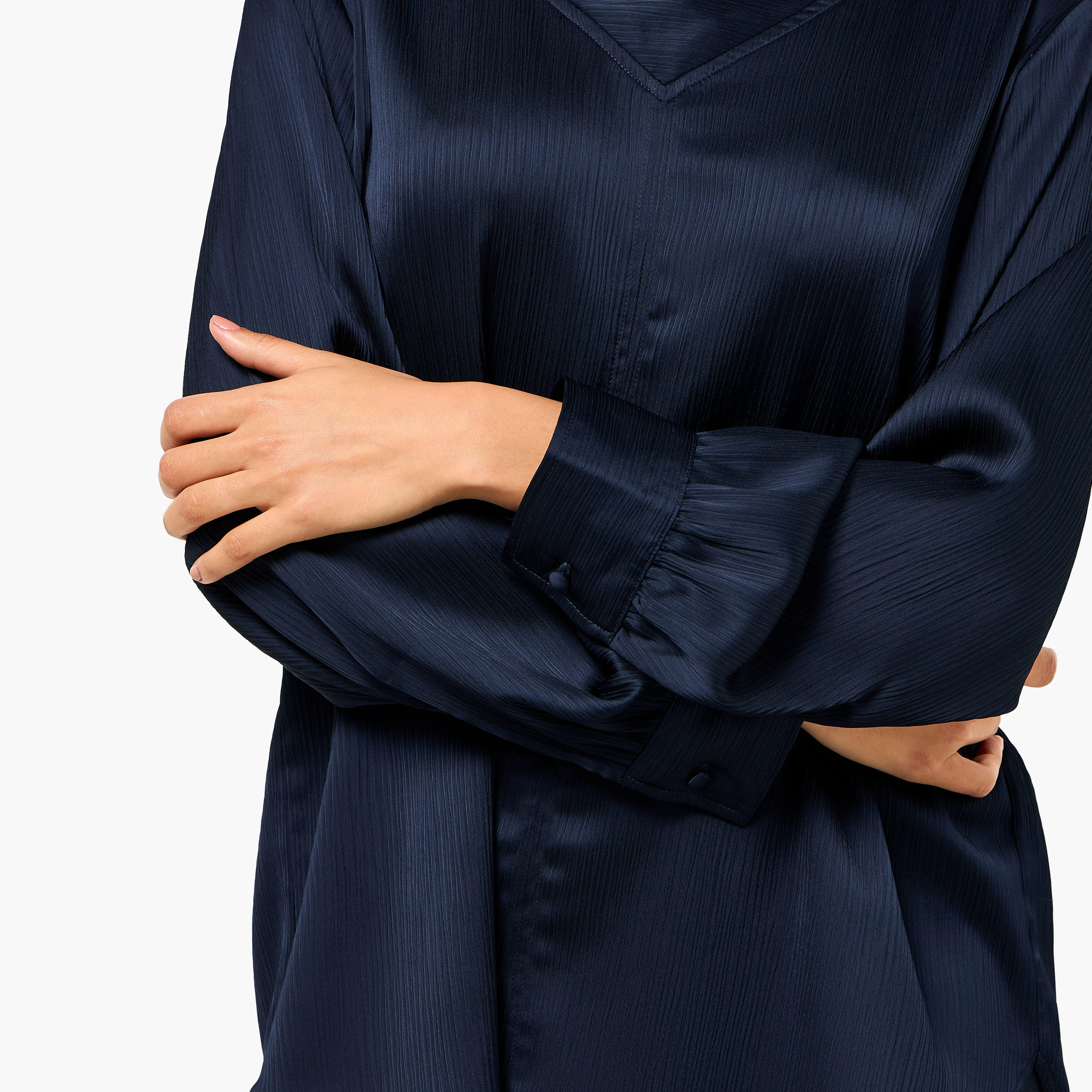 Iconic Satin Cowl Neck Top with Long Sleeves-women-clothing-coordsets-image-5