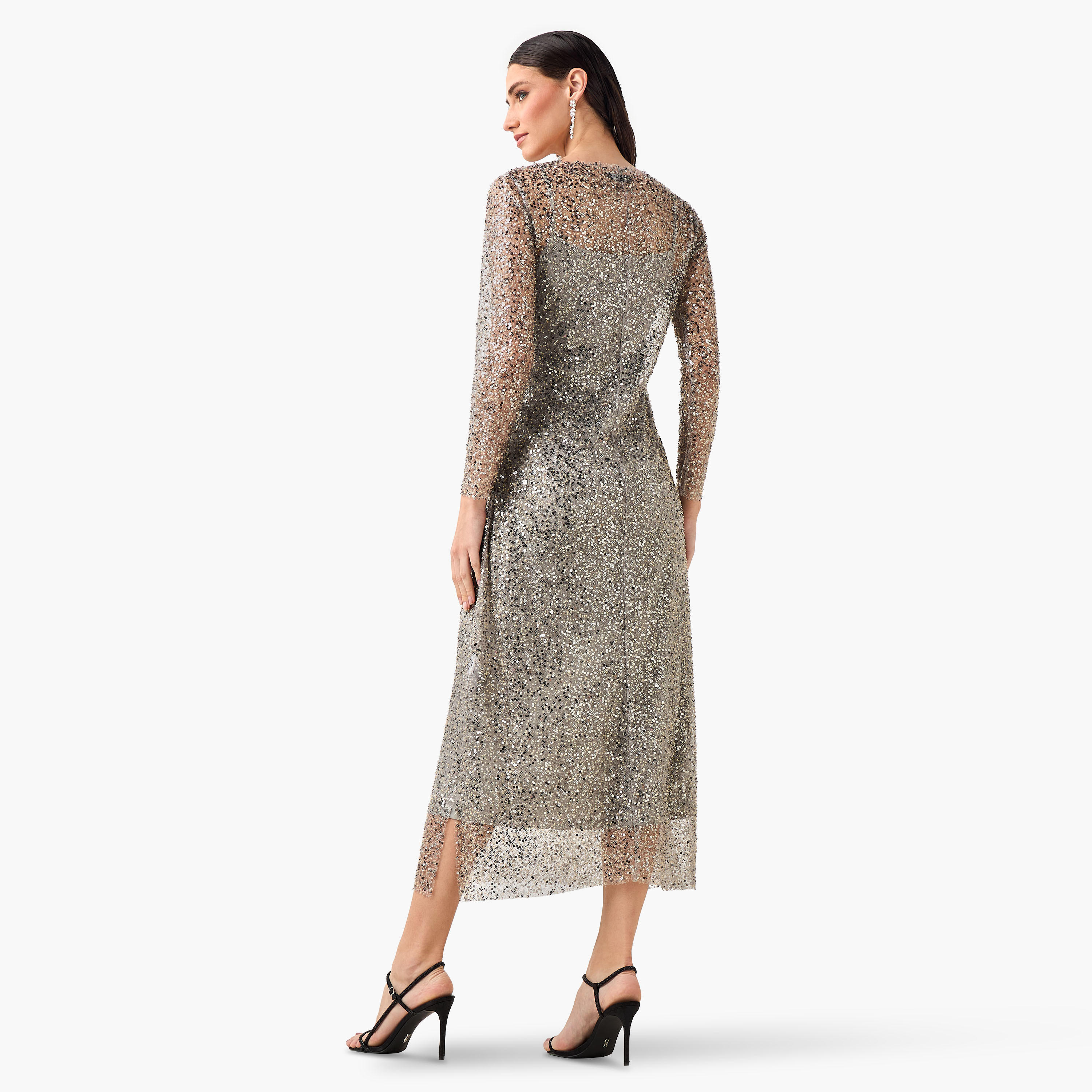Iconic Embellished Sequin Party Dress with Long Sleeves-women-clothing-dresses-image-7