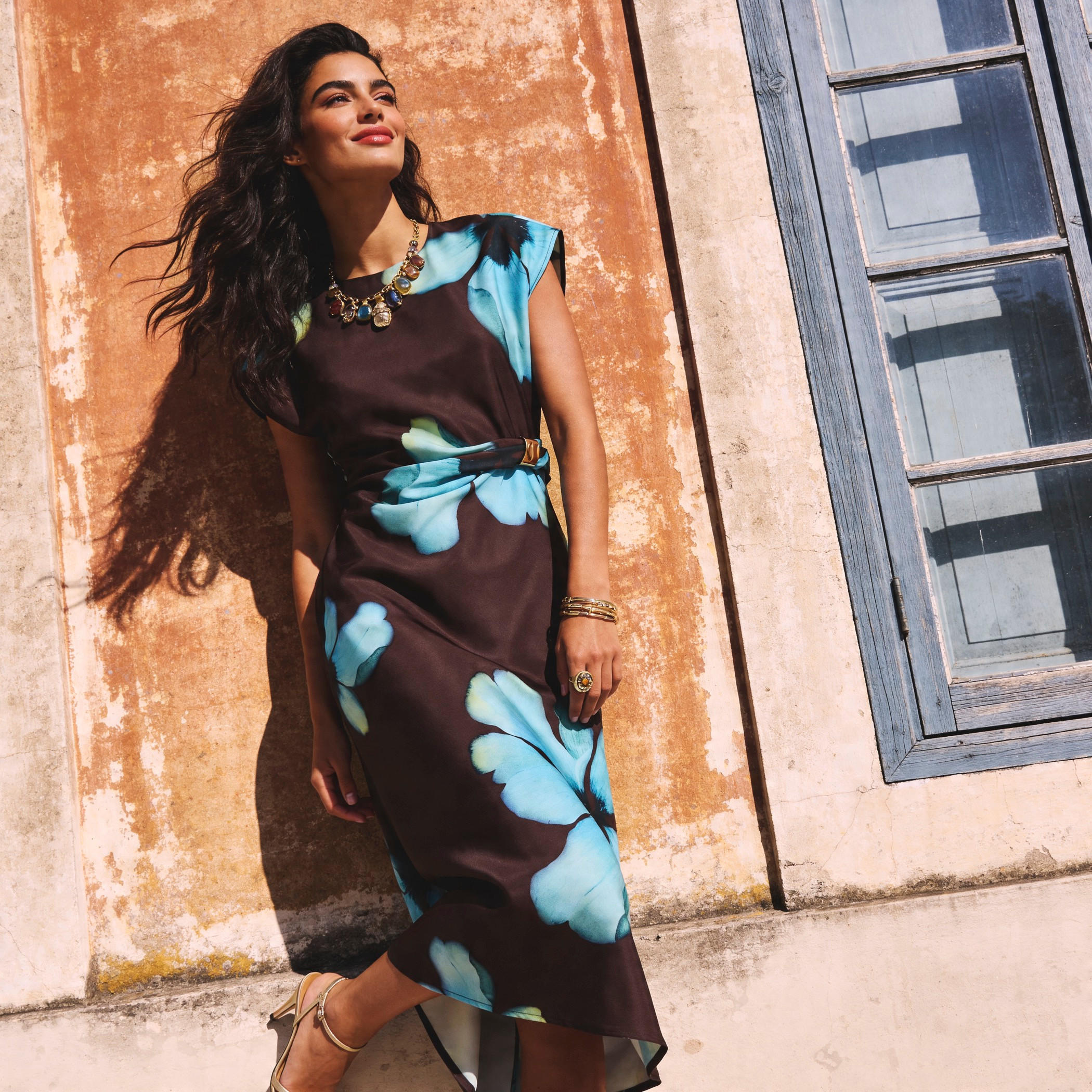 فستان واسع بطبعات وفتحة للنساء من أيكونيك-women-clothing-dresses-image-1