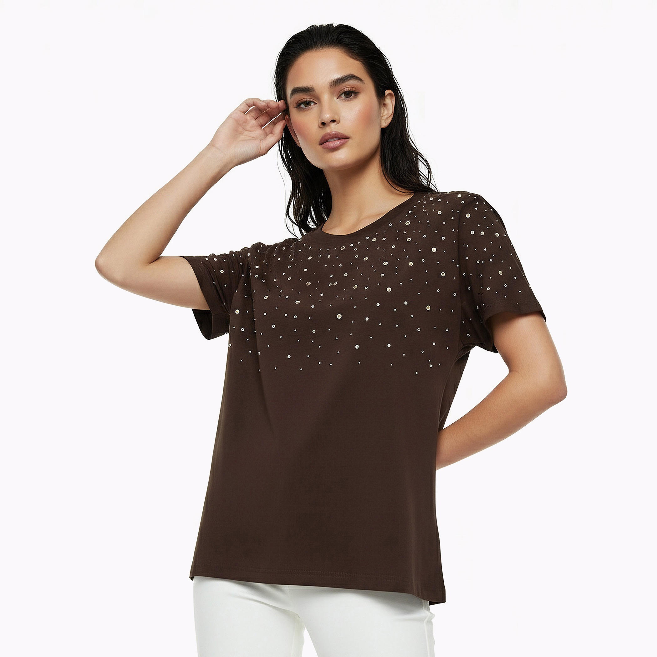 تيشيرت فضفاض بقصّة مريحة من آيكونيك-women-clothing-tshirts-image-5