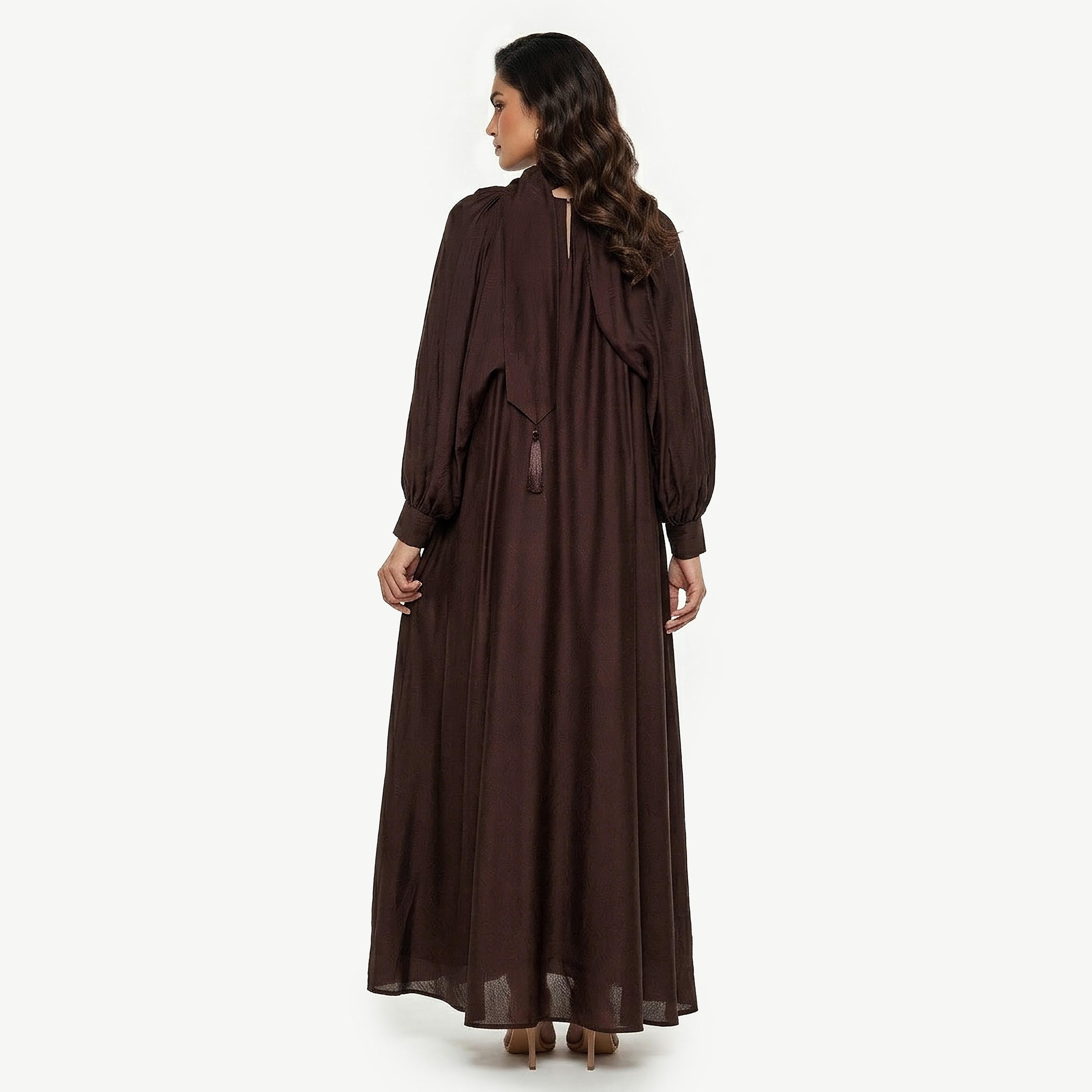Iconic A-line Maxi Dress with Volume Sleeves-women-clothing-dresses-image-4