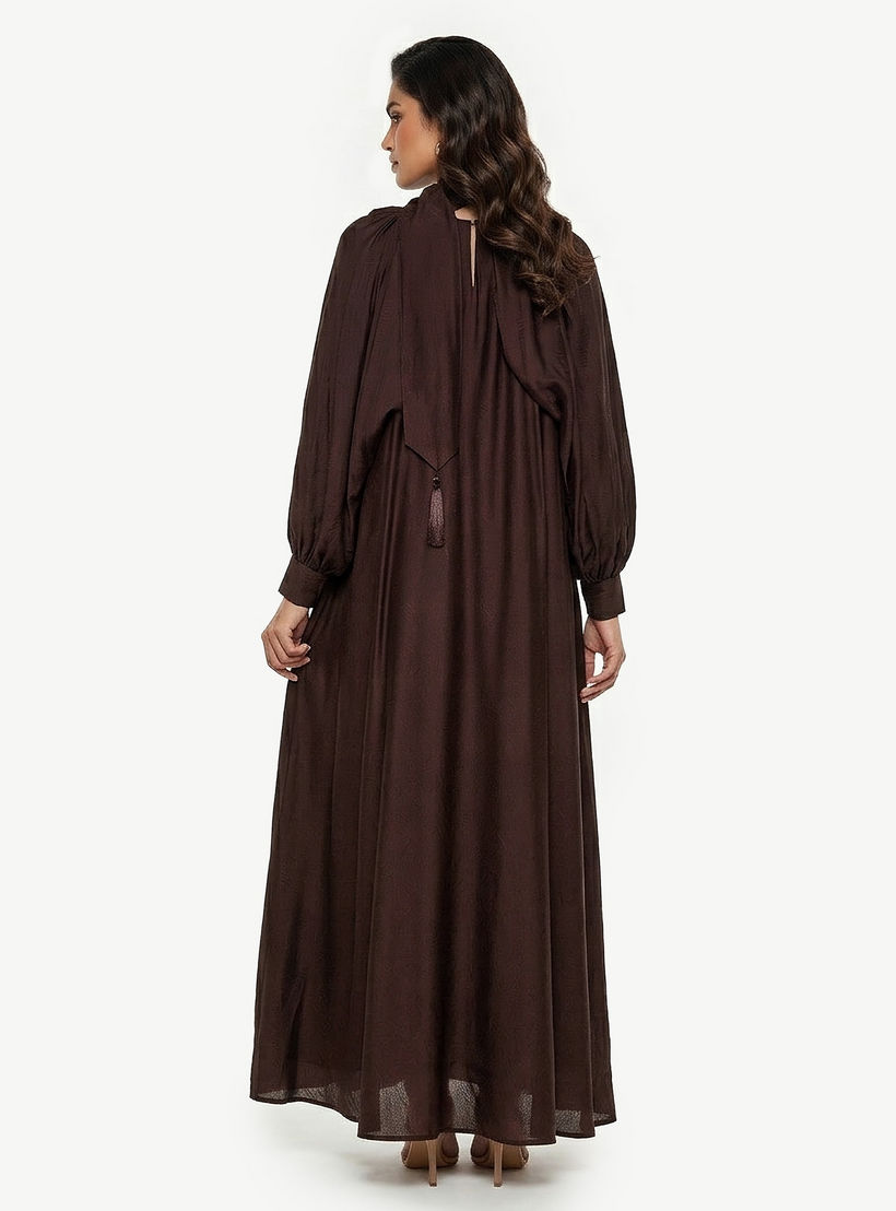 Iconic A-line Maxi Dress with Volume Sleeves-women-clothing-dresses-image-4