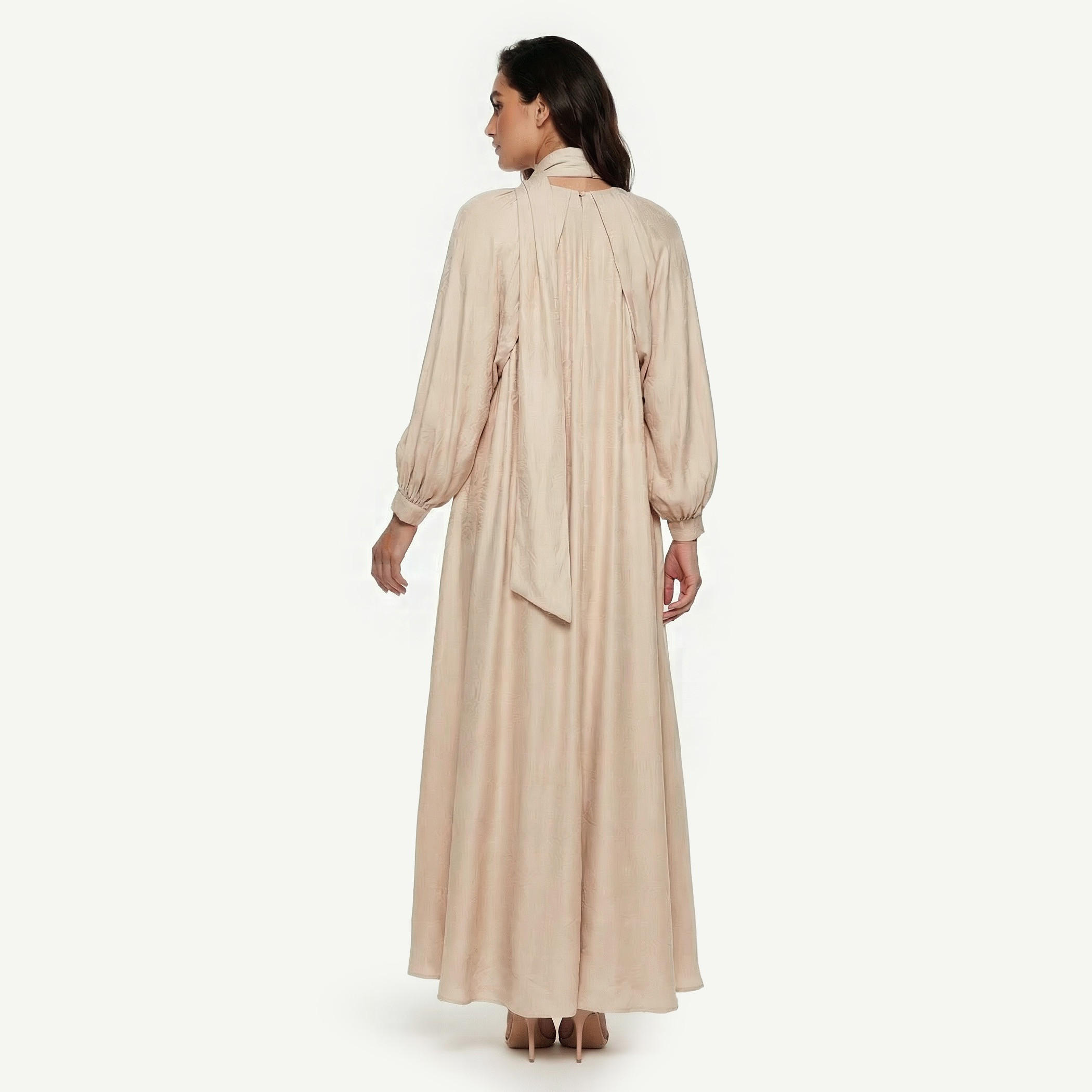Iconic A-line Maxi Dress with Volume Sleeves-women-clothing-dresses-image-4