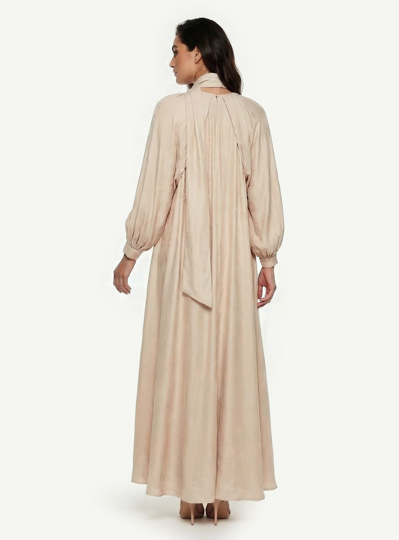 Iconic A-line Maxi Dress with Volume Sleeves-women-clothing-dresses-image-4