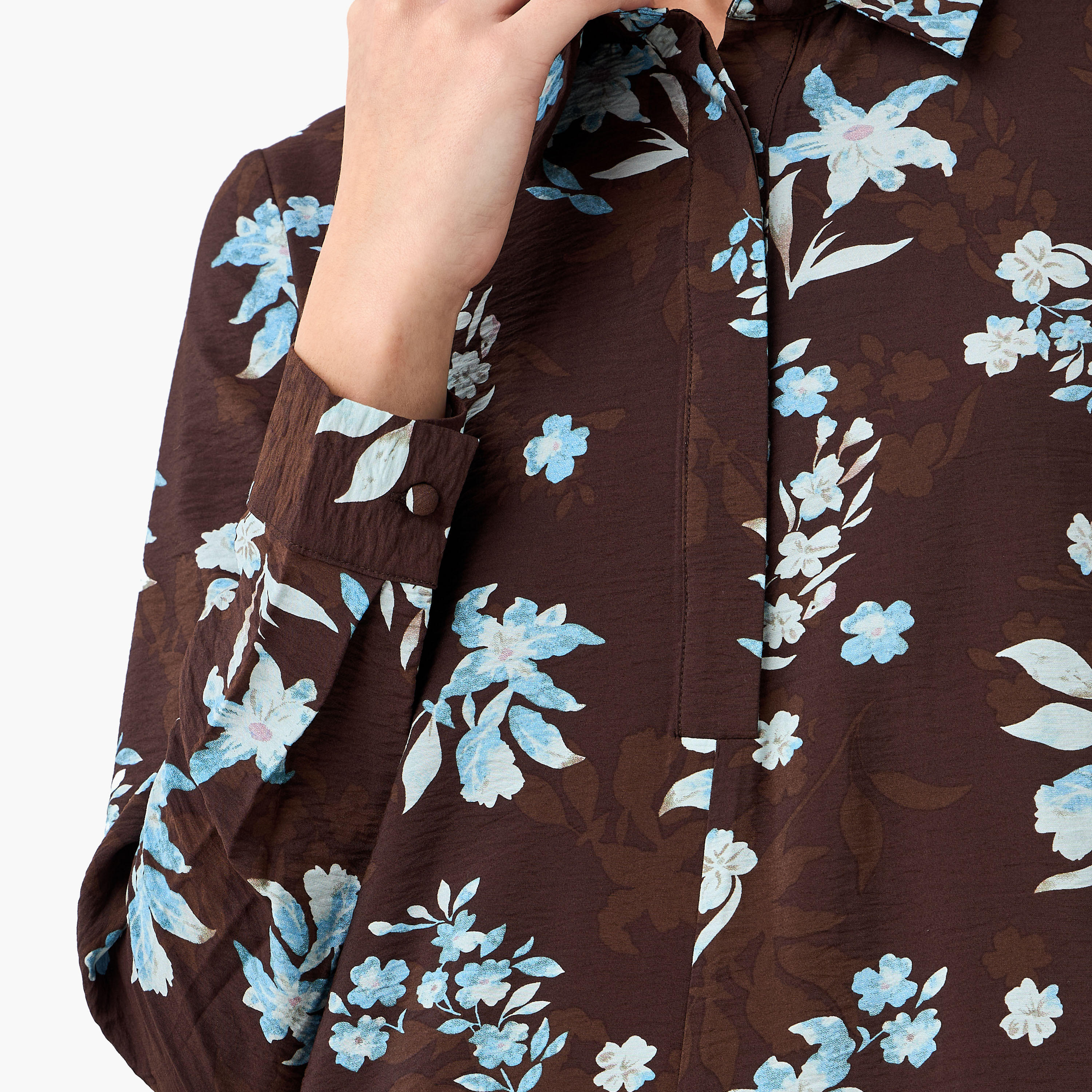 فستان قميص بوصلة أزرار مخفية وطبعات للنساء من آيكونيك-women-clothing-dresses-image-2
