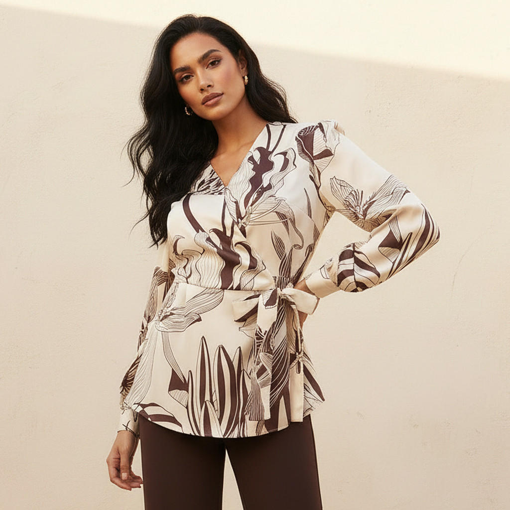 Iconic Relaxed Fit Wrap Top with Floral Print-women-clothing-shirtsandblouses-blouses-image-1