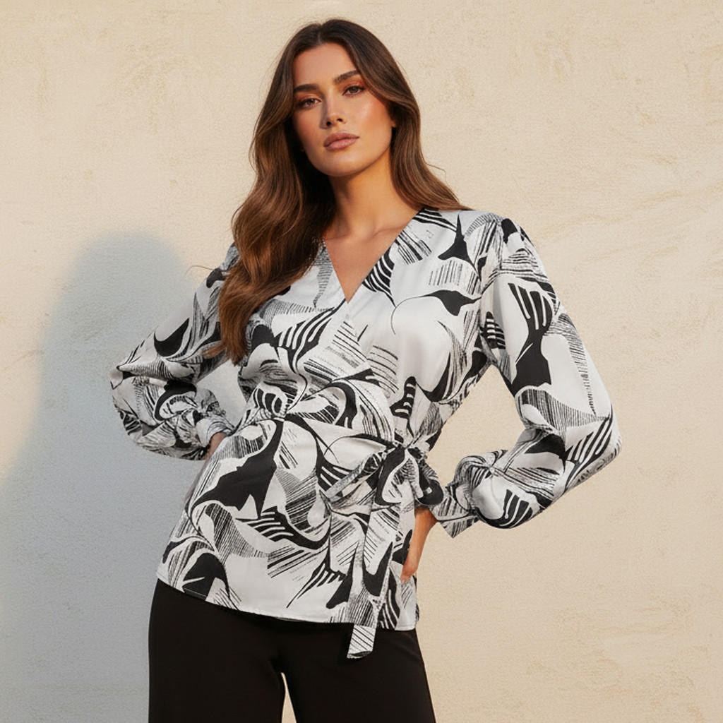 Iconic Relaxed Fit Printed Wrap Top-women-clothing-shirtsandblouses-blouses-image-1