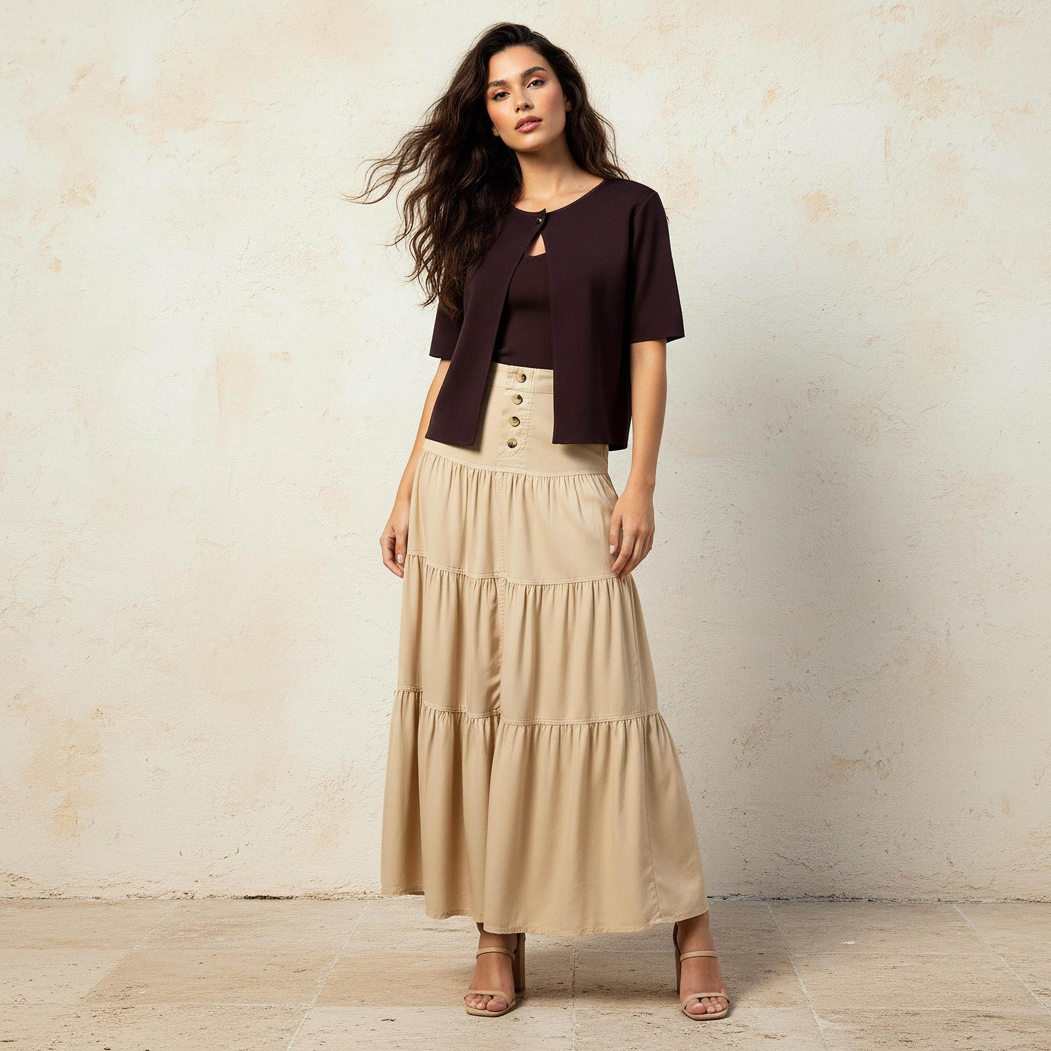 سترة شروغ قصيرة بياقة مستديرة من آيكونيك-women-clothing-shirtsandblouses-blouses-image-3