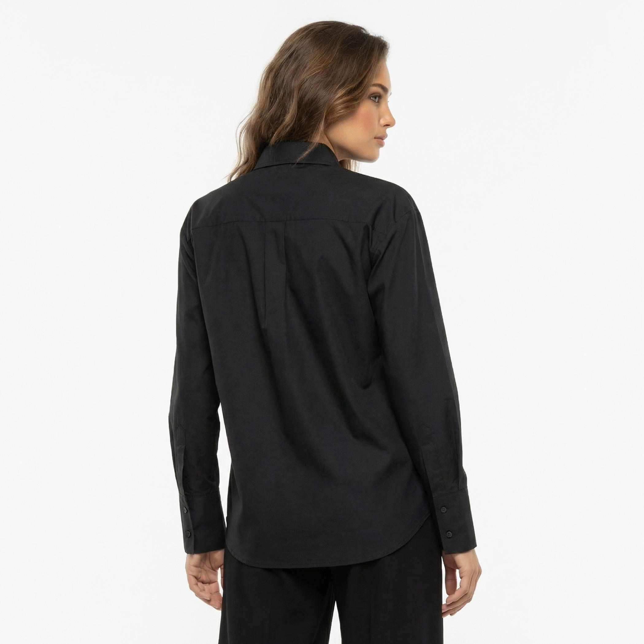 Iconic Relaxed Fit Cotton Shirt with Stone Embellishment-women-clothing-shirtsandblouses-shirts-image-4