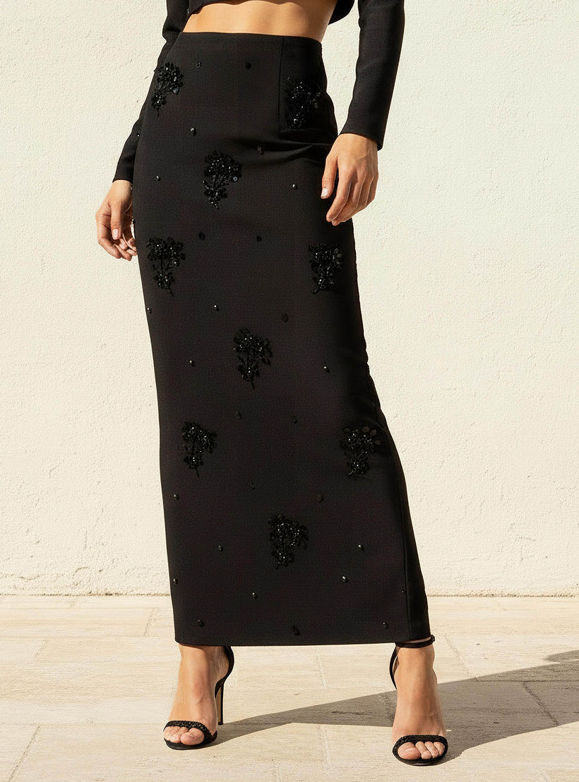 Iconic Maxi Length Pencil Skirt with Embellishments-women-clothing-bottoms-skirts-image-2