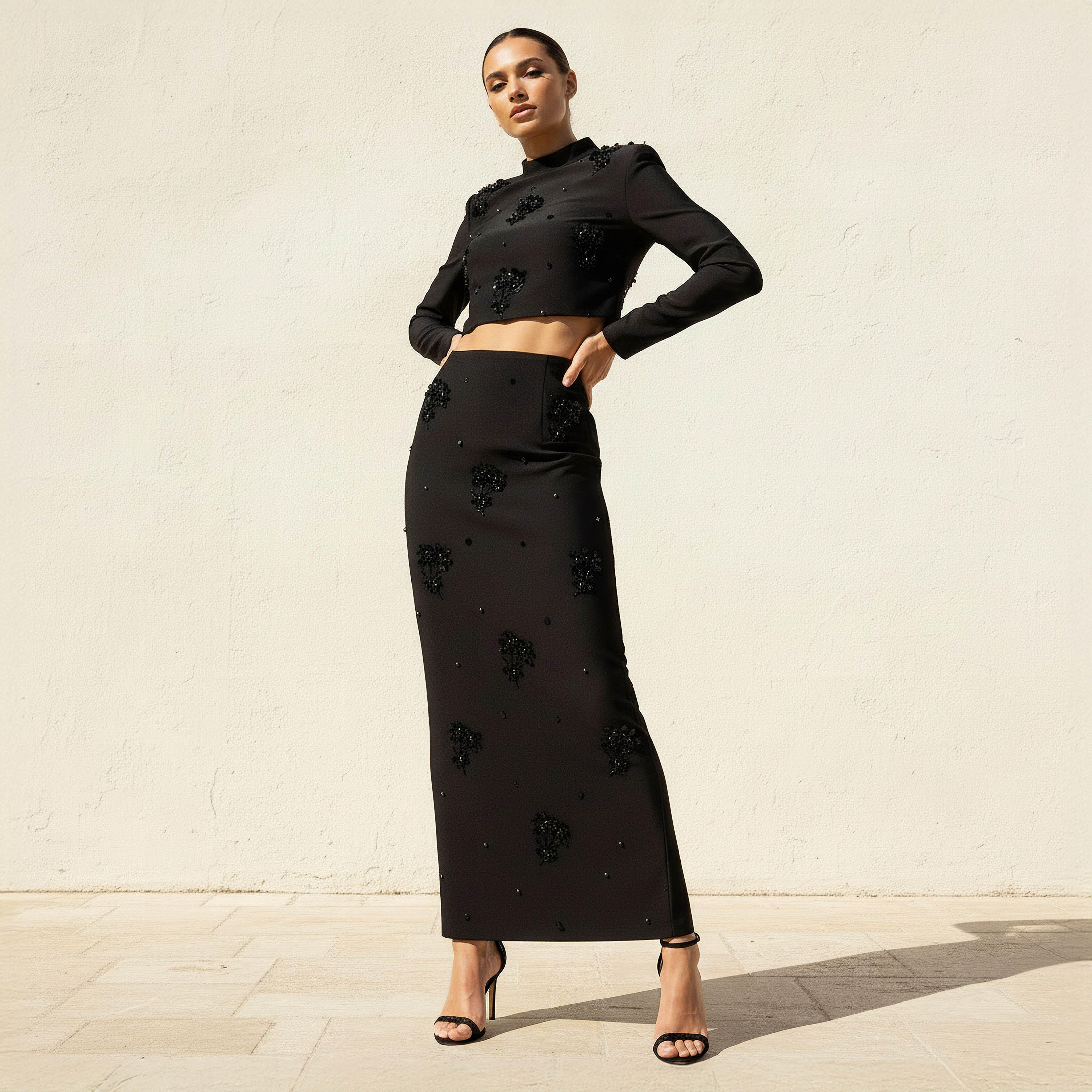 Iconic Maxi Length Pencil Skirt with Embellishments-women-clothing-bottoms-skirts-image-4