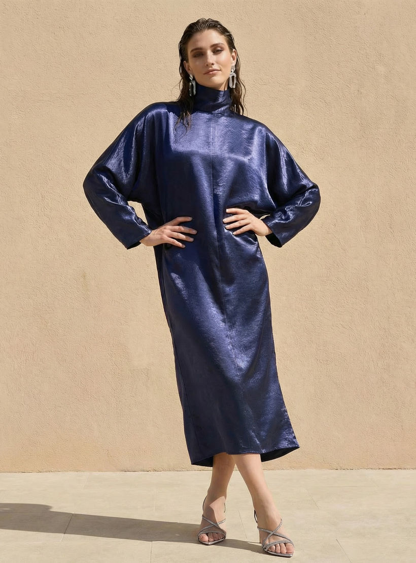 Iconic Kaftan Midi Dress with Slit-women-clothing-dresses-image-1