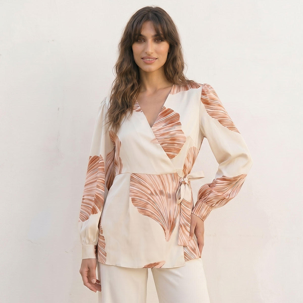 Splash Iconic Wrap Top with Print-women-clothing-shirtsandblouses-blouses-image-1