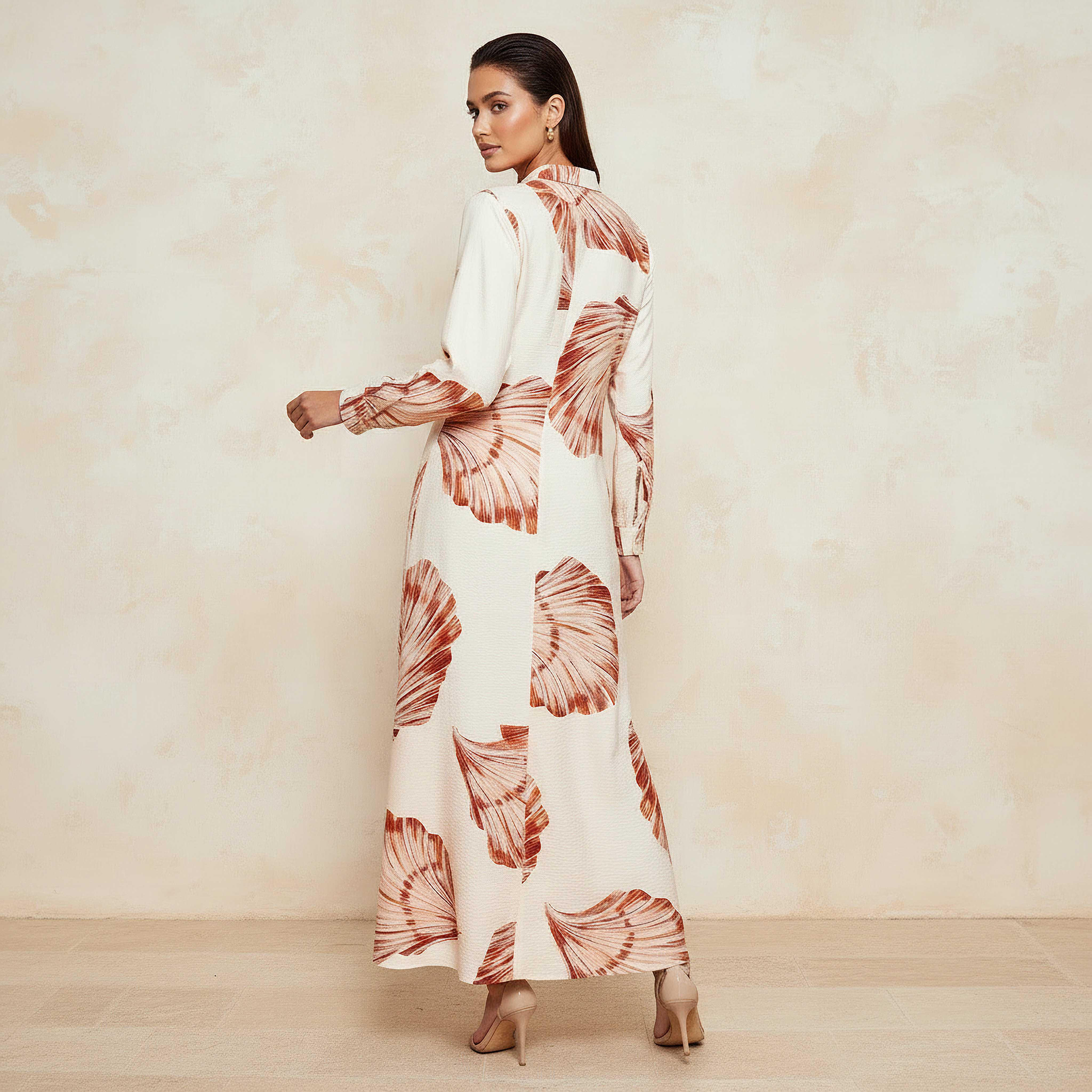 فستان إيه لاين بوصلة أزرار مخفية وطبعات من آيكونيك-women-clothing-dresses-image-4