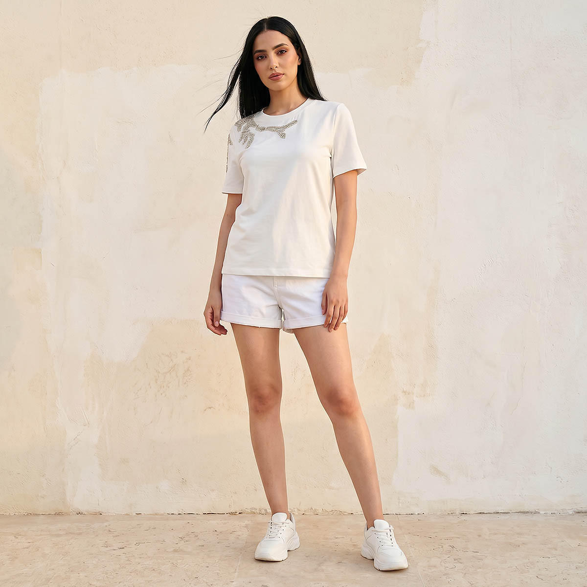 Iconic Relaxed Fit T-shirt with Embellishment-women-clothing-tshirts-image-3