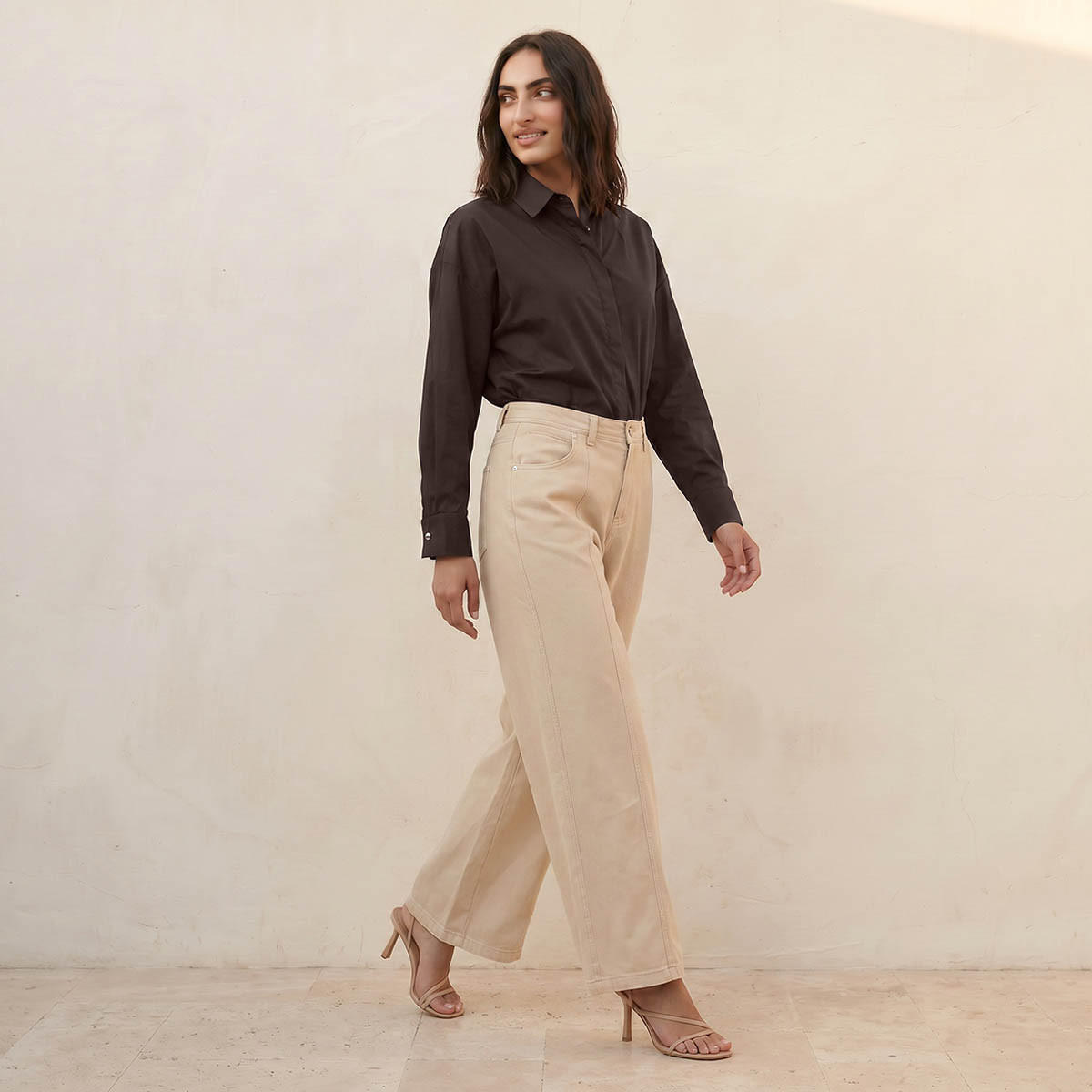 Iconic Poplin Relaxed Fit Shirt with High-Low Hem-women-clothing-shirtsandblouses-shirts-image-5