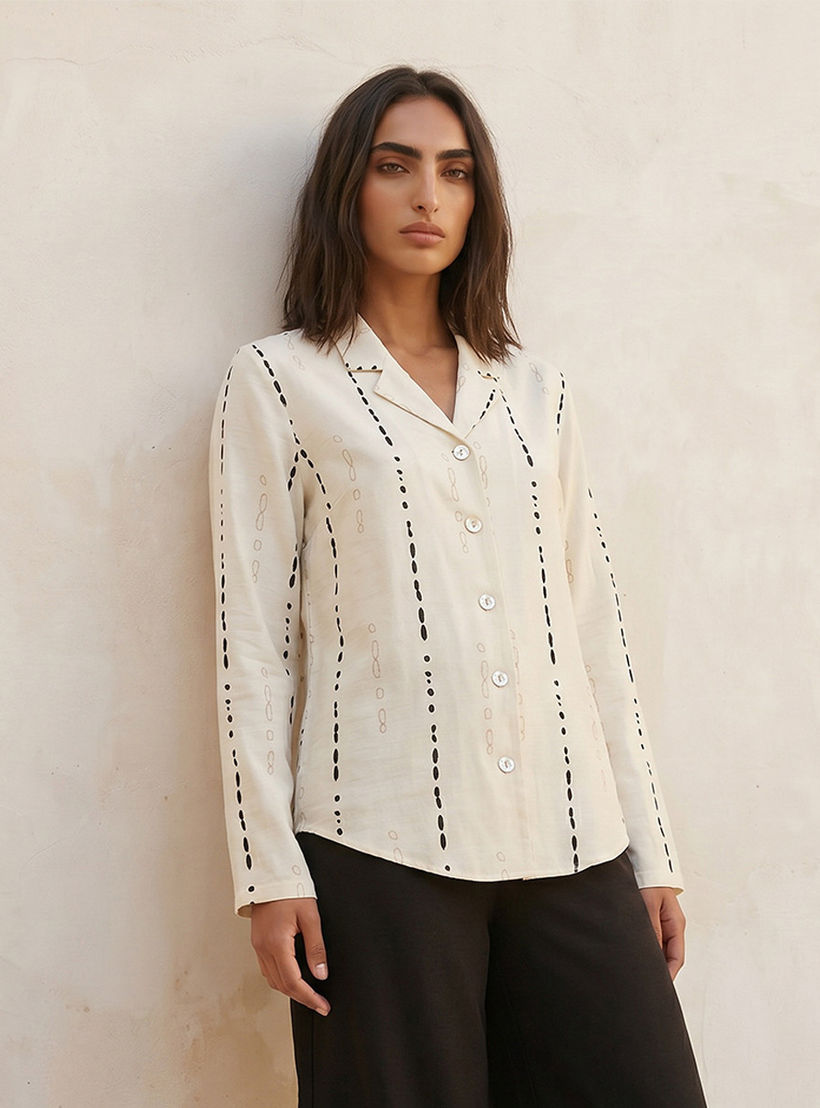 Iconic Regular Fit Notch Lapel Shirt-women-clothing-shirtsandblouses-shirts-image-1